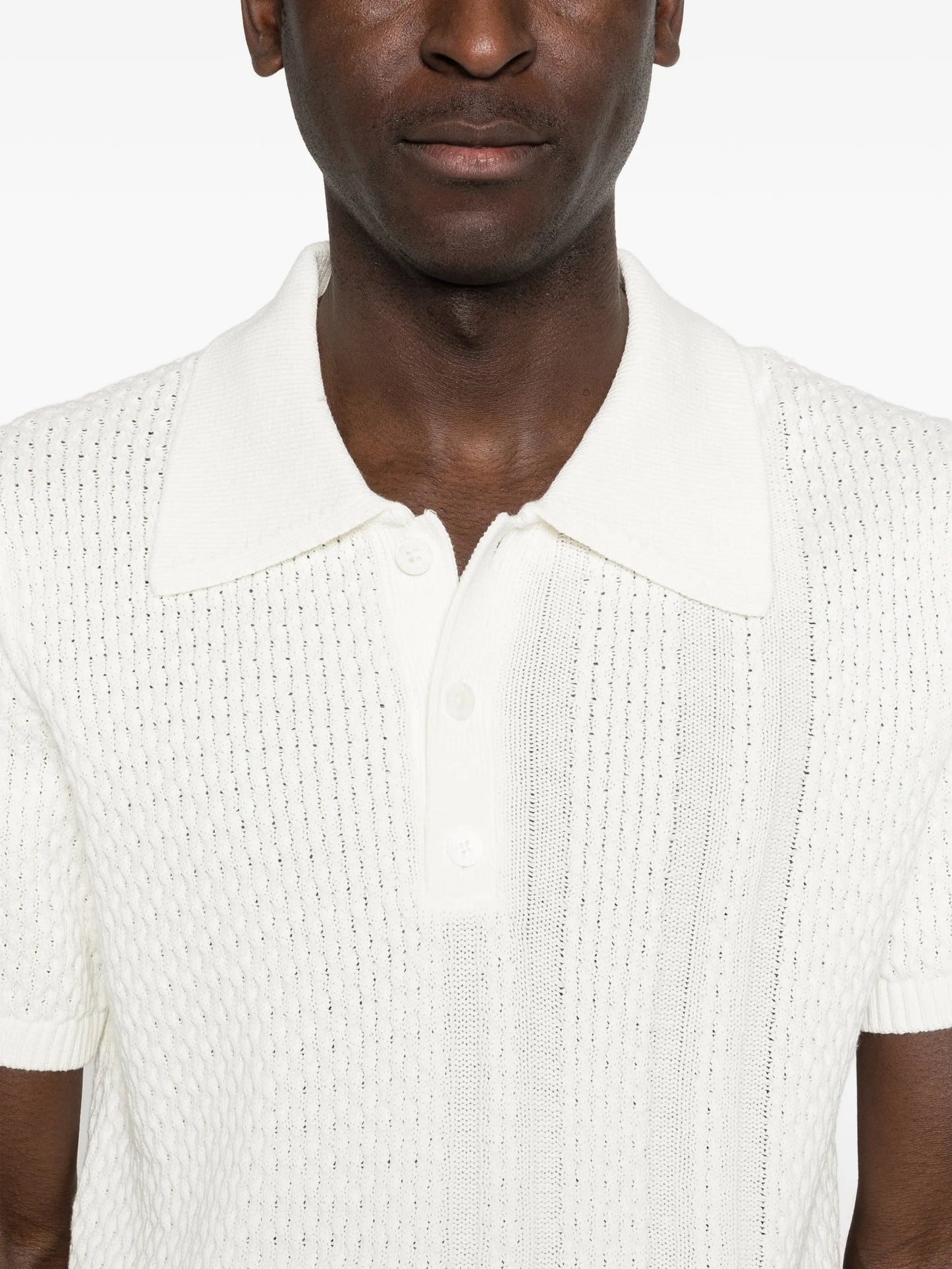textured polo shirt