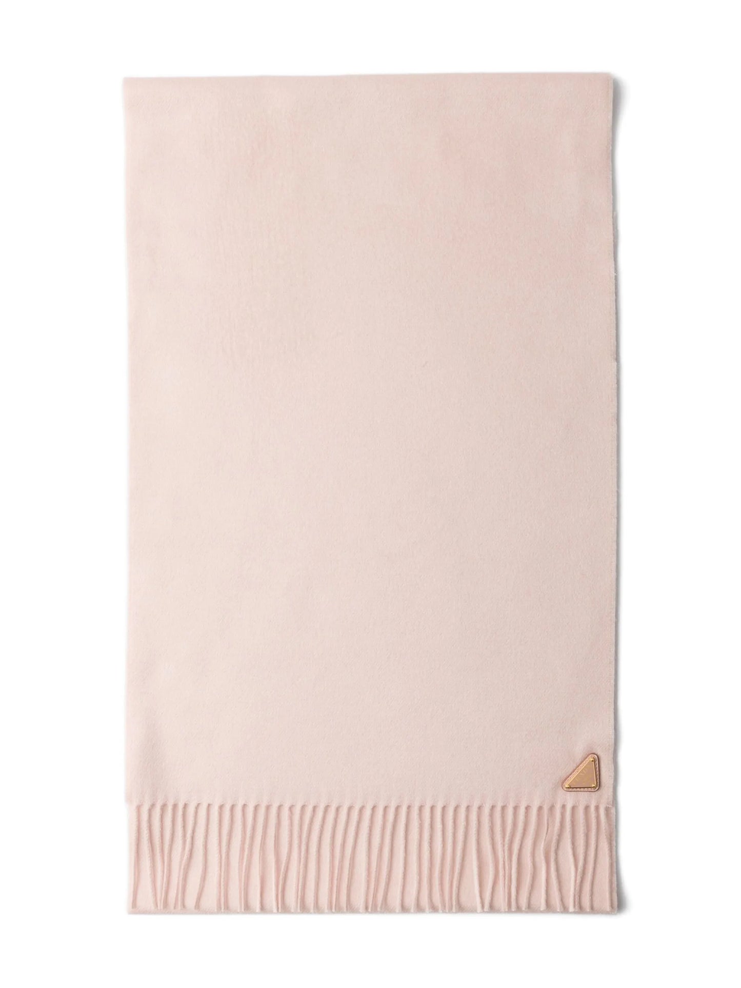 triangle-logo fringed scarf