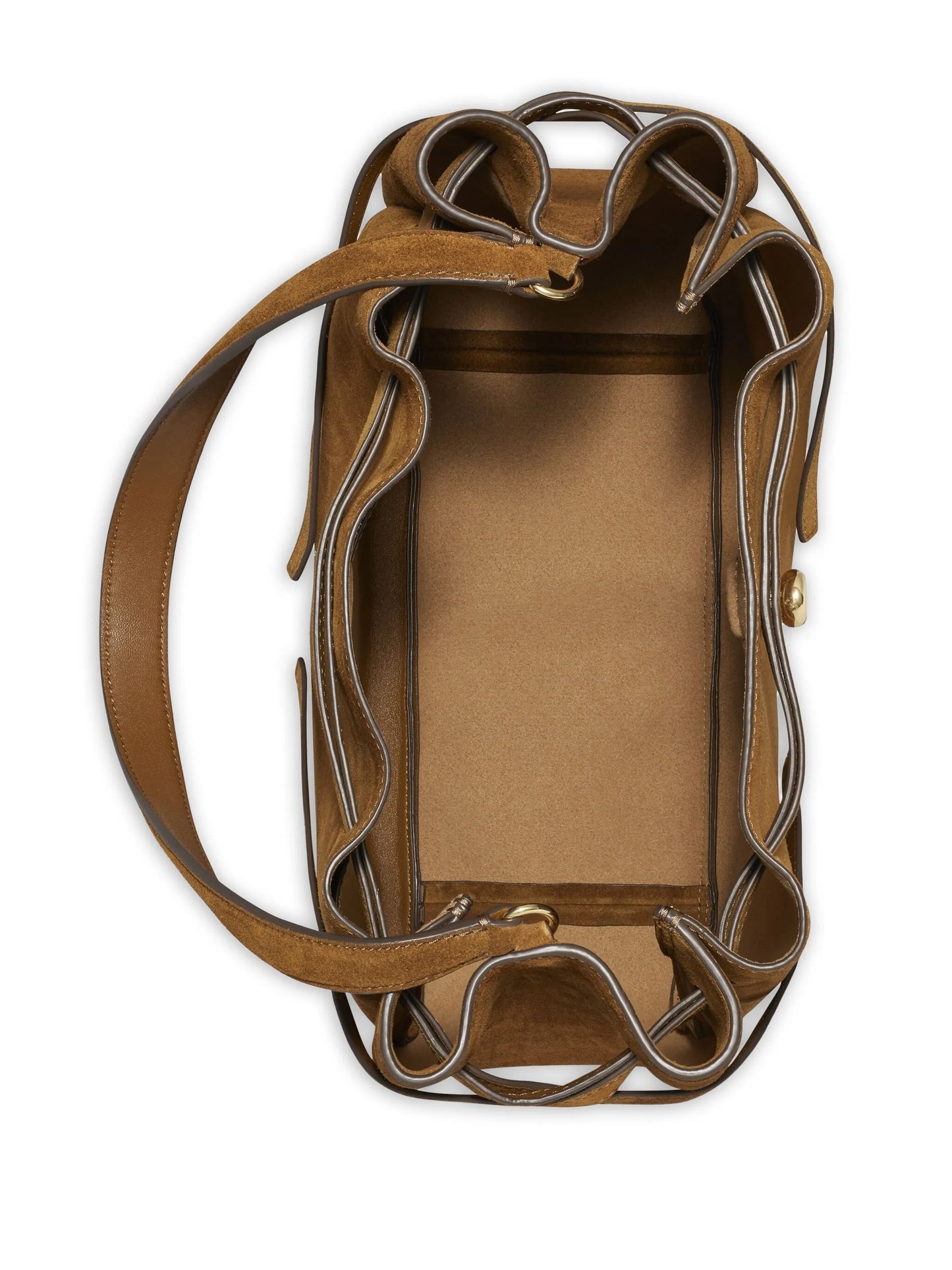 large Romy suede shoulder bag