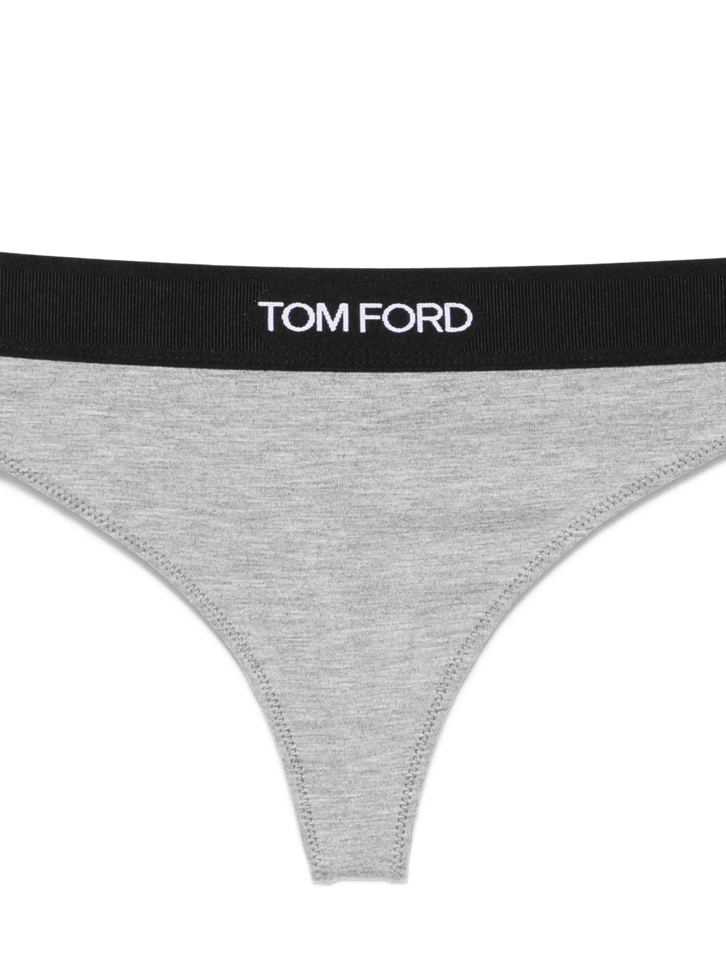 logo-waistband thong