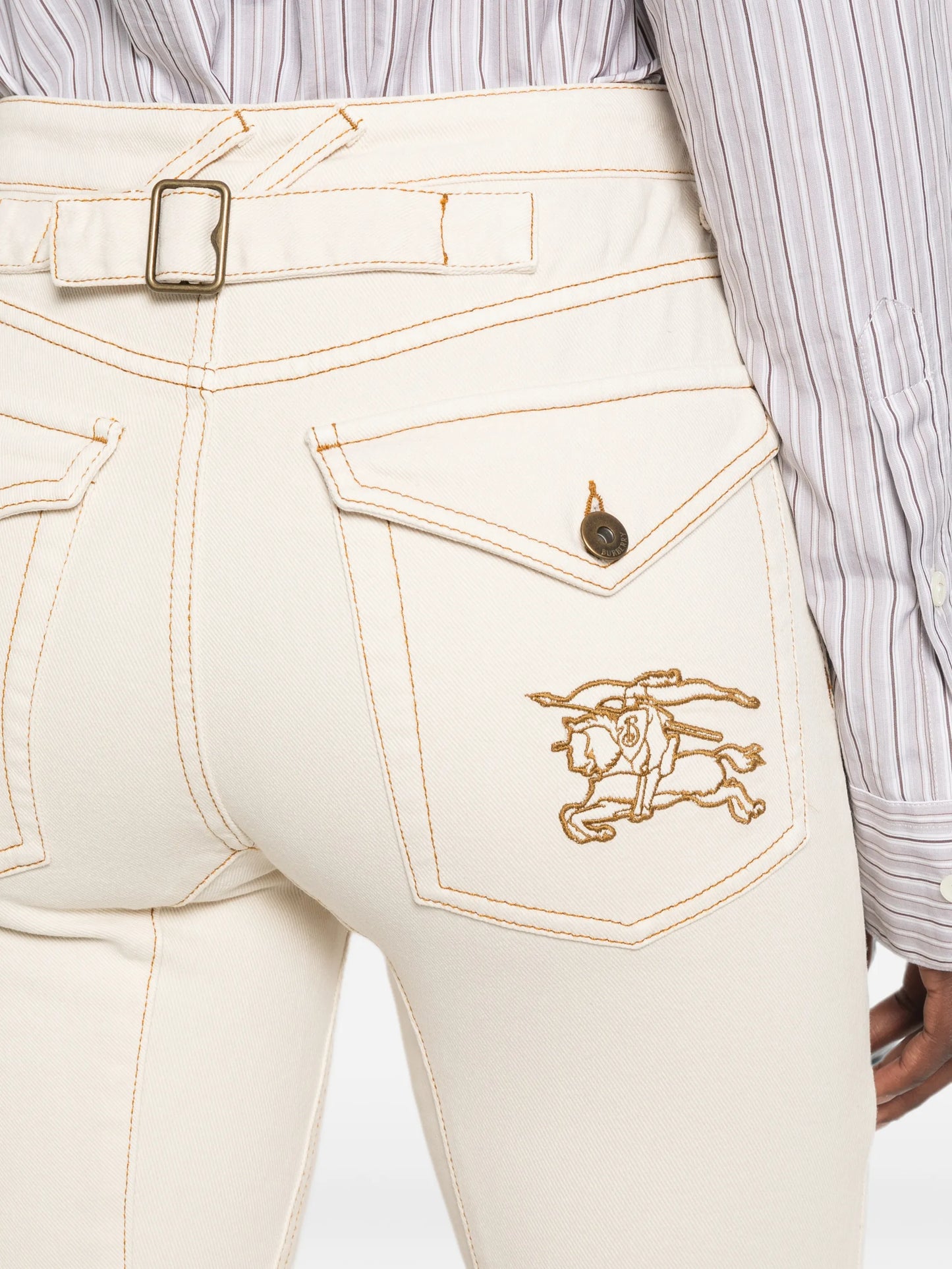 equestrian-knight straight-leg jeans