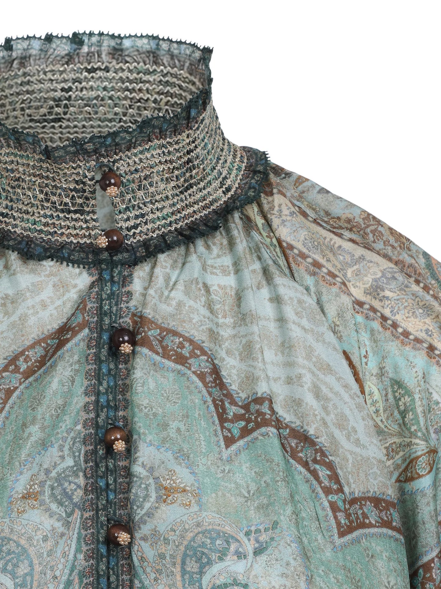 Wanderlust paisley-motif midi dress