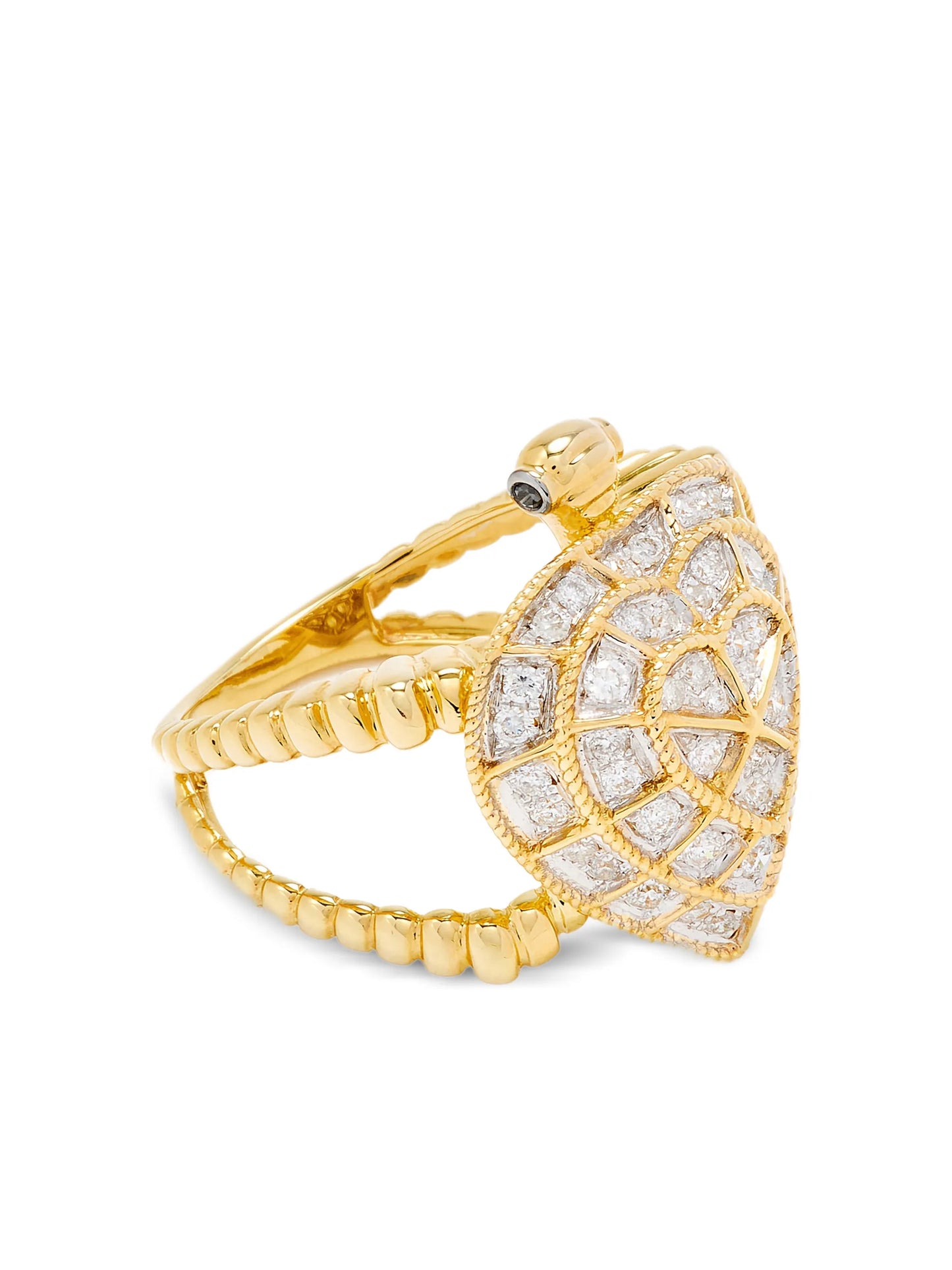 Tortoise diamond ring