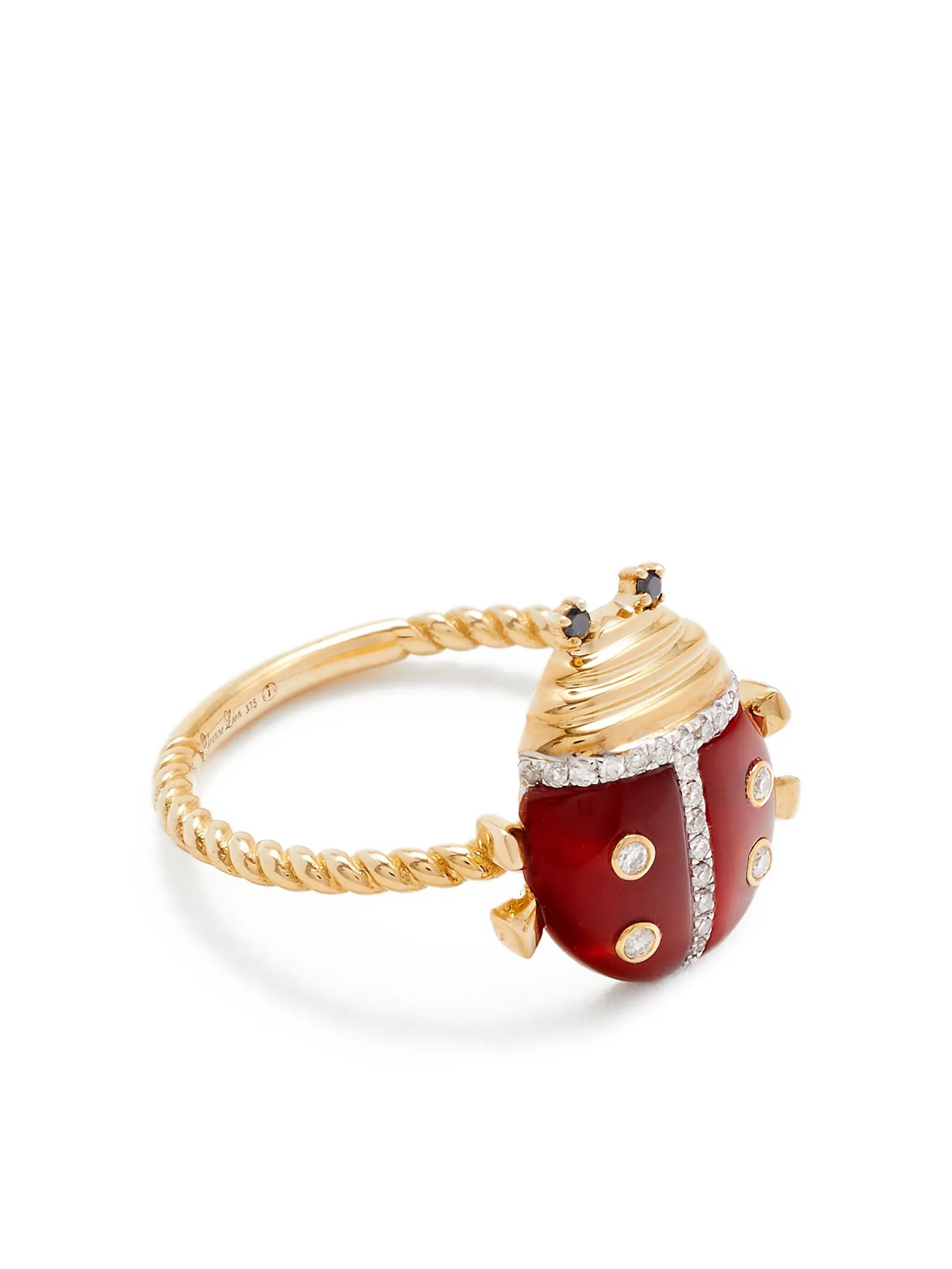 mini Bague Coccinelle Or Jaune