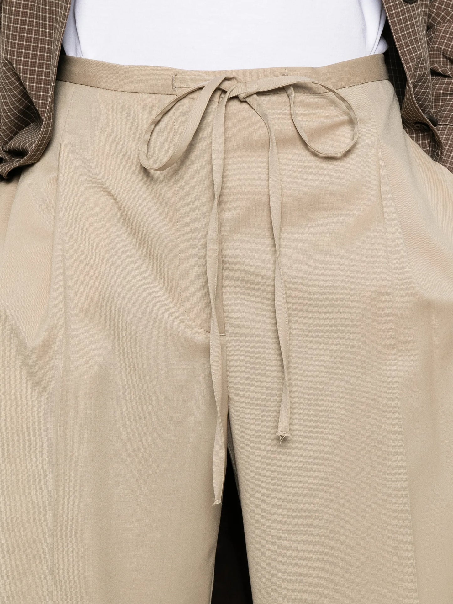drawstring pleated trousers