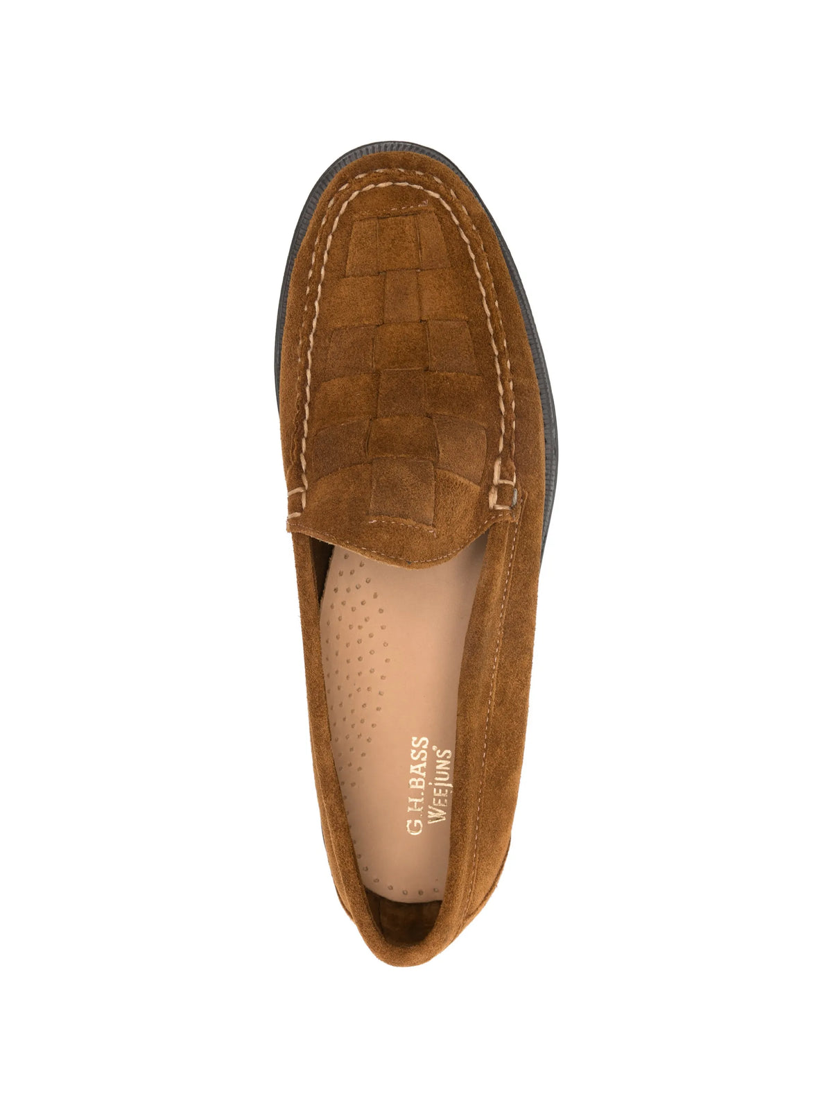 Weejuns Venetian Weave loafers in mid brown suede