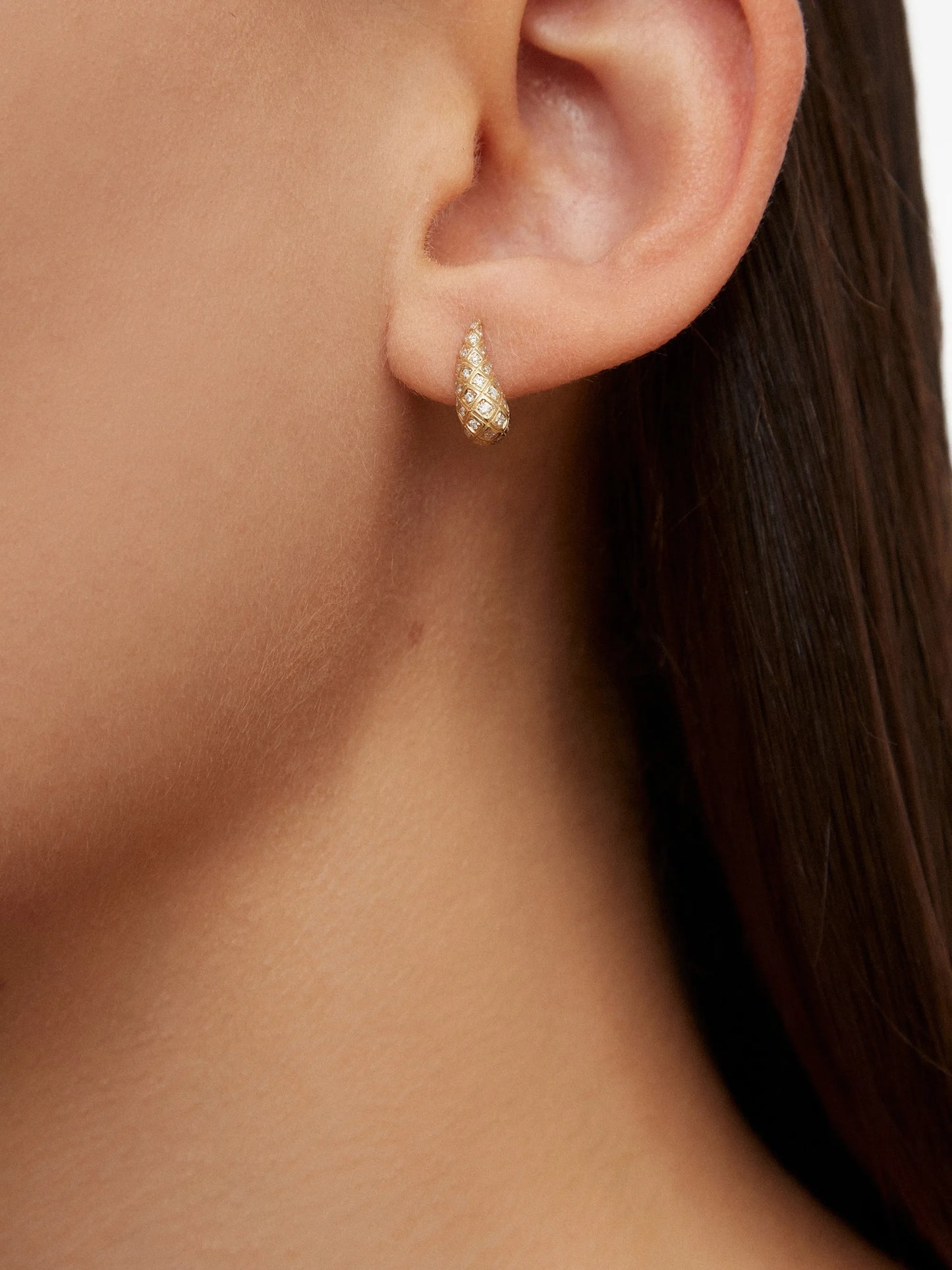 Python diamond stud earrings