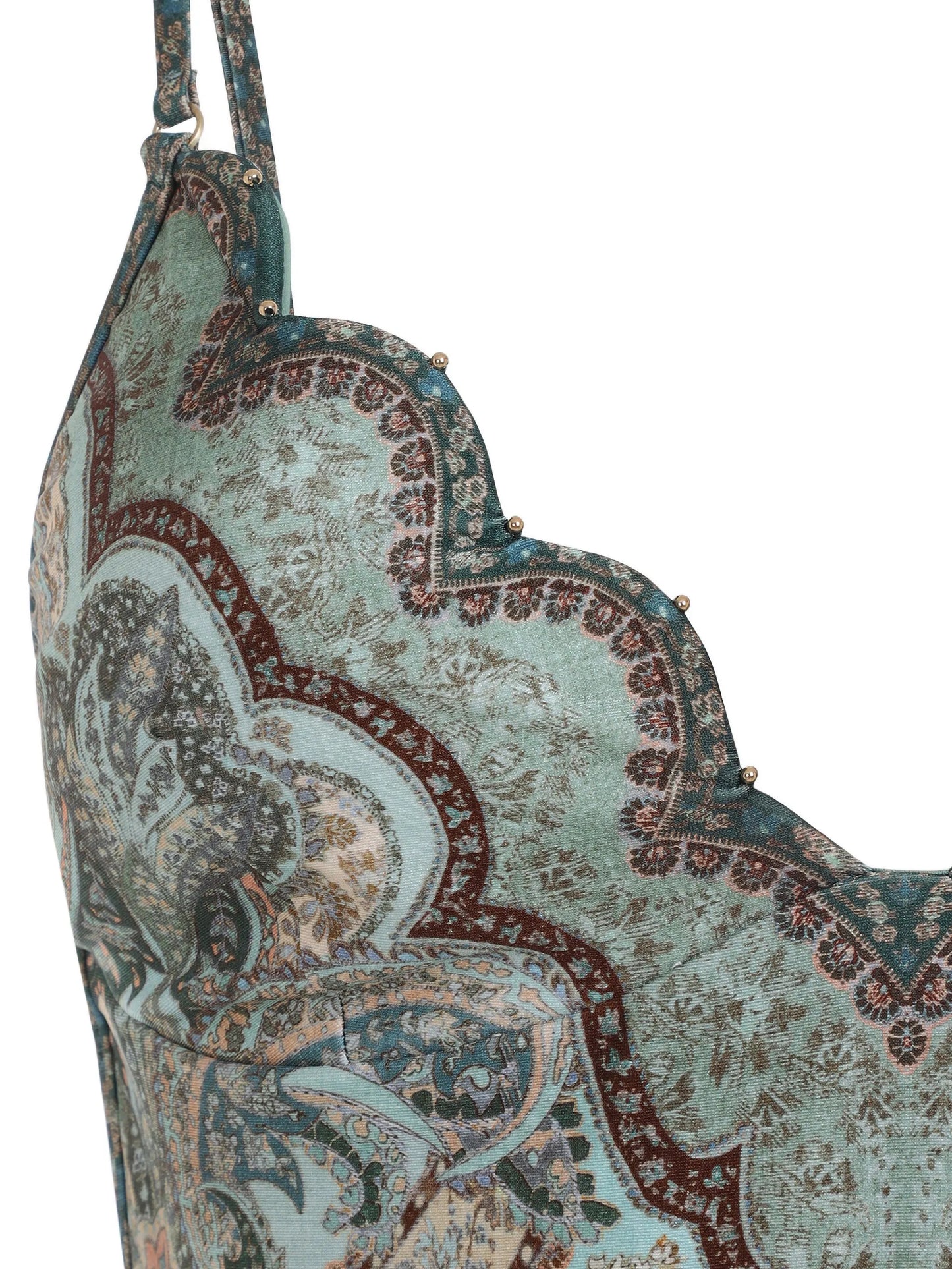 Wanderlust scalloped paisley swimsuit