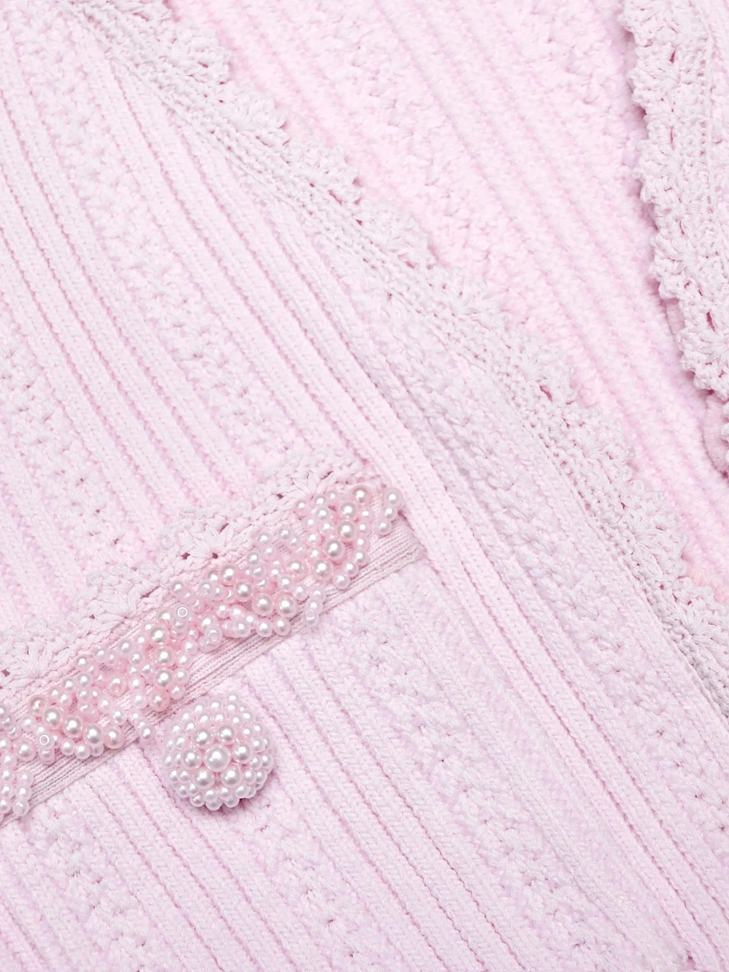 pearl-embellishment mini dress