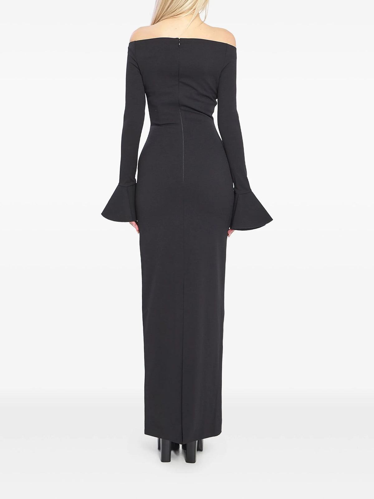 Anica flared-cuff maxi dress