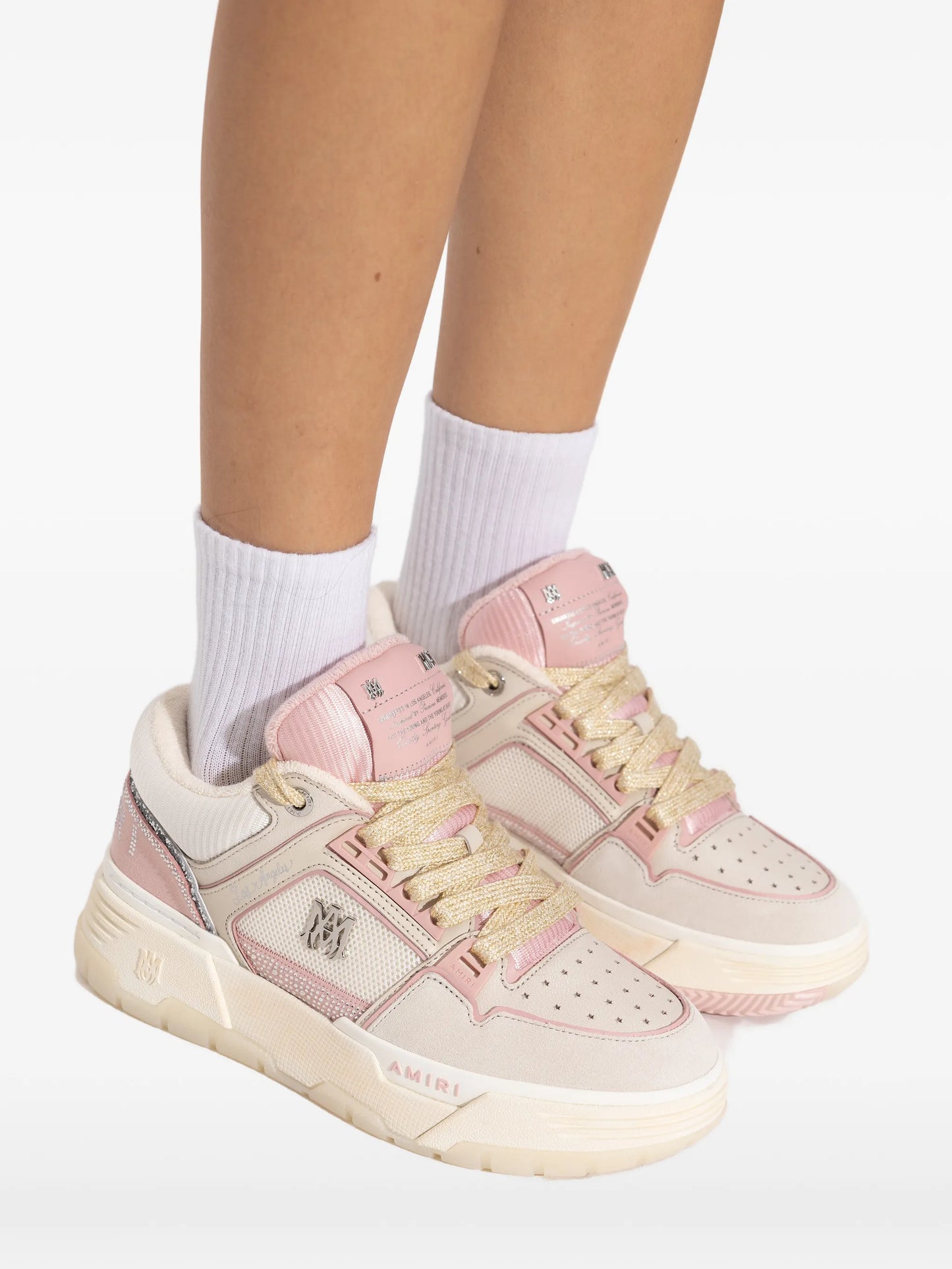 MA-1 glitter-embellished sneakers