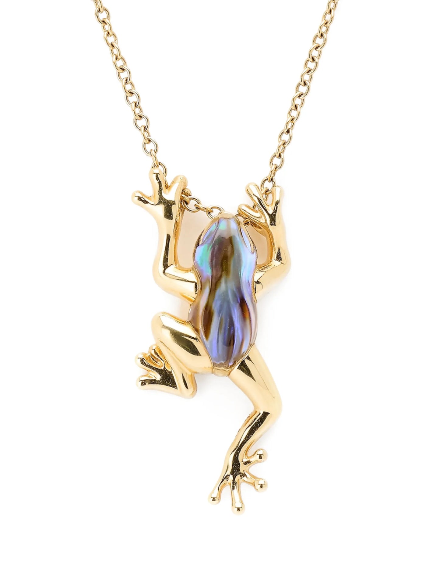 frog opal and quartz necklace