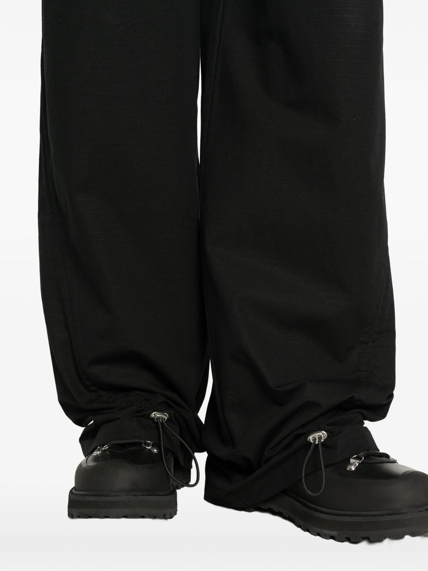 pleated ripstop trousers