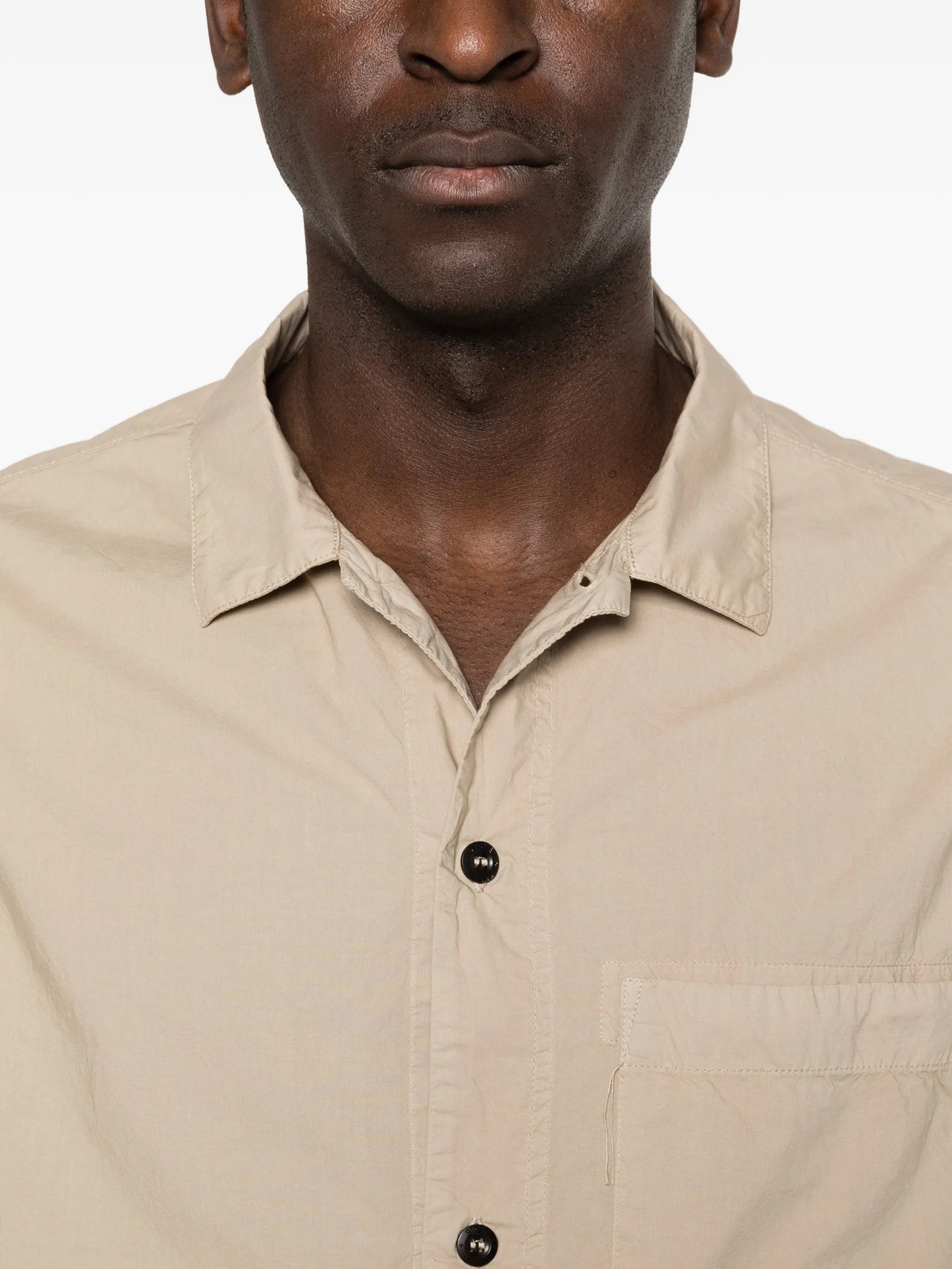 1100006 organic cotton Tela 'Paracadute' comfort-fit short-sleeve shirt with chest pocket