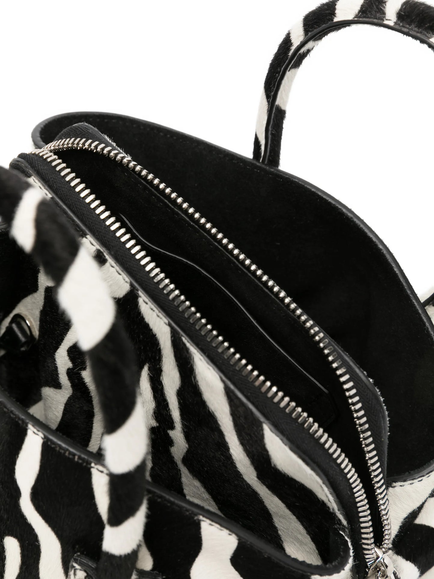 mini La Passeggiata zebra-pattern tote bag