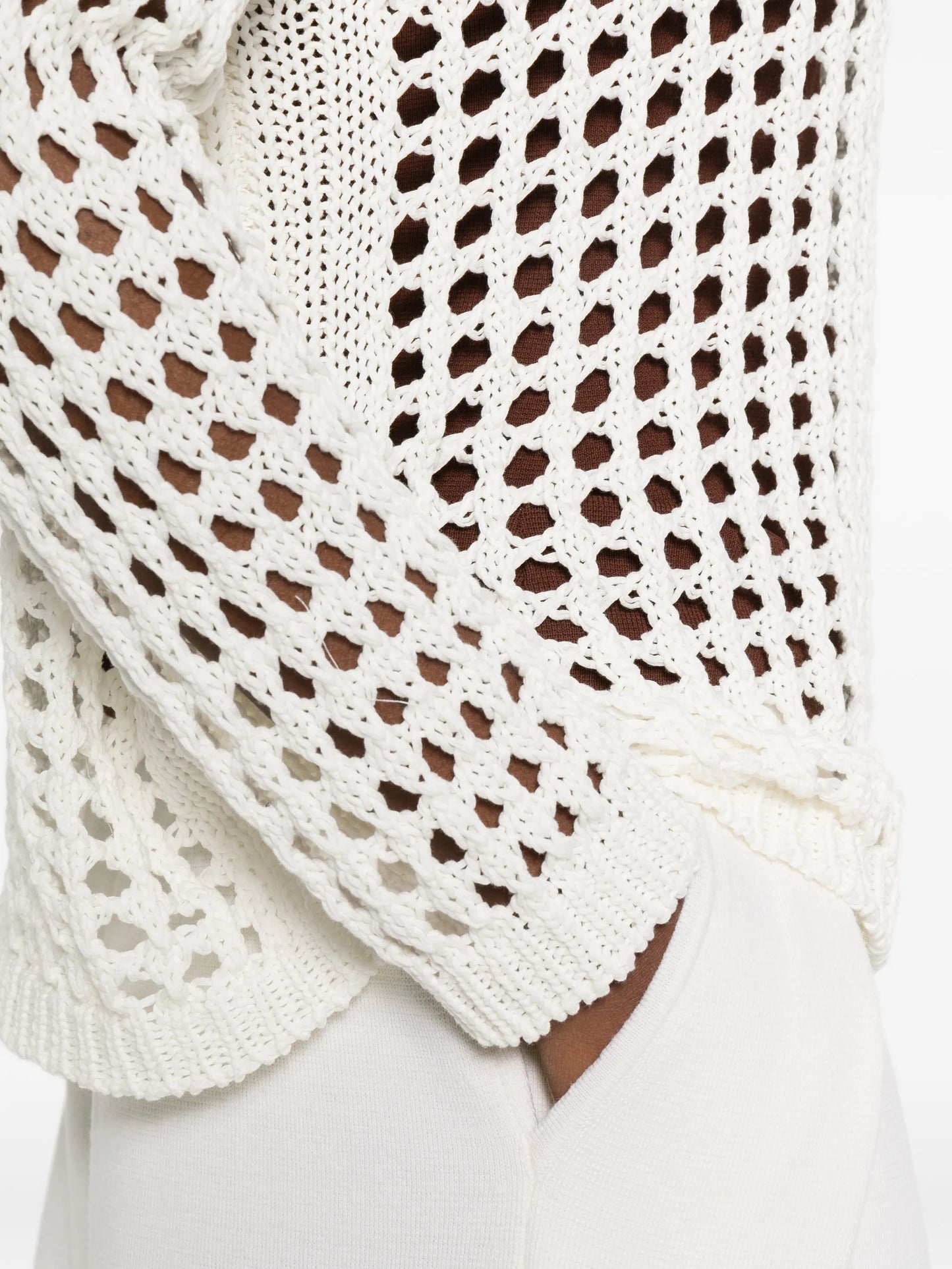 white sweater