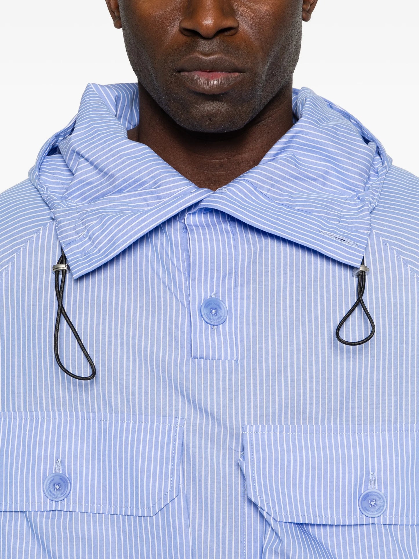 striped hooded jacket