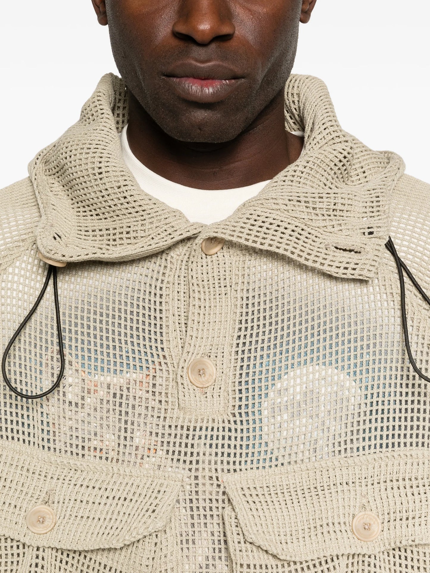 crochet hooded jacket