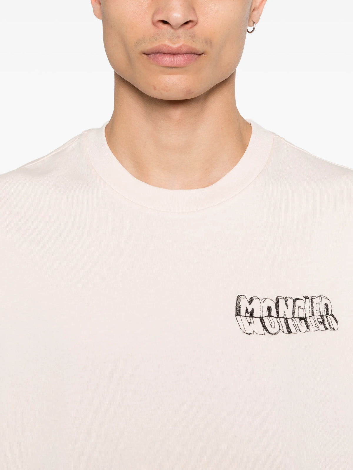 sketch embroidered logo cotton T-Shirt