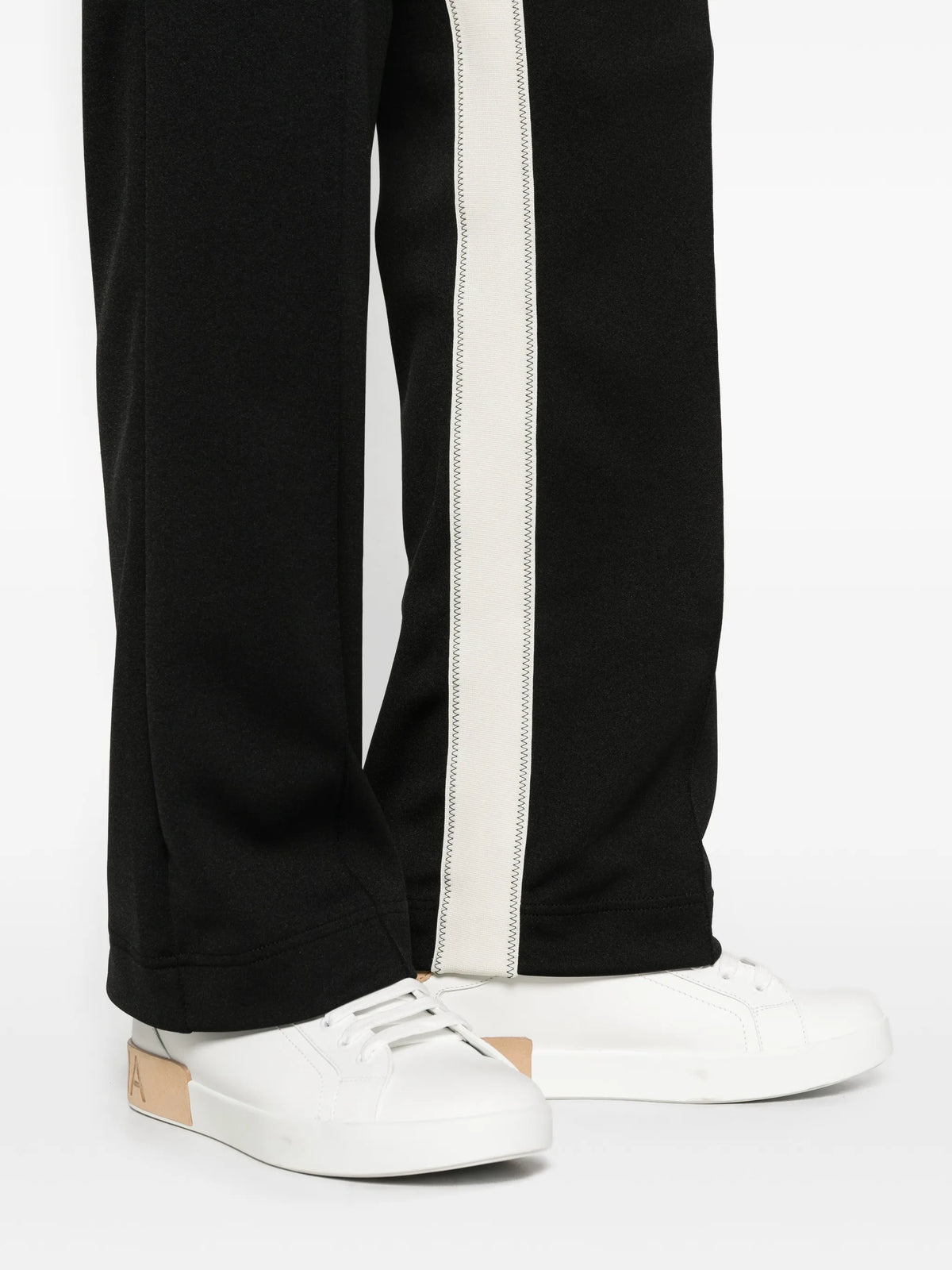topstitched track pants