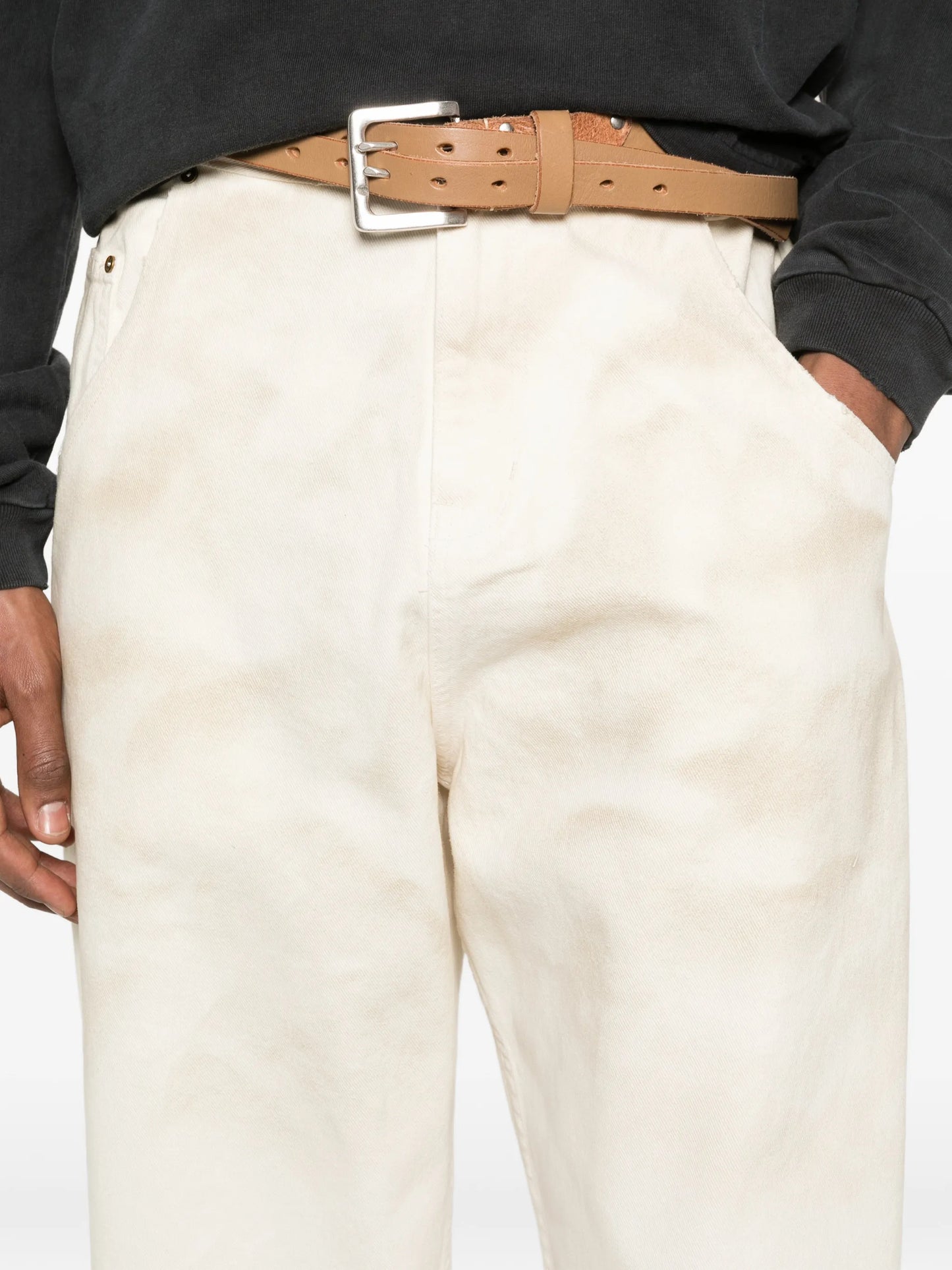 button-fastening jeans
