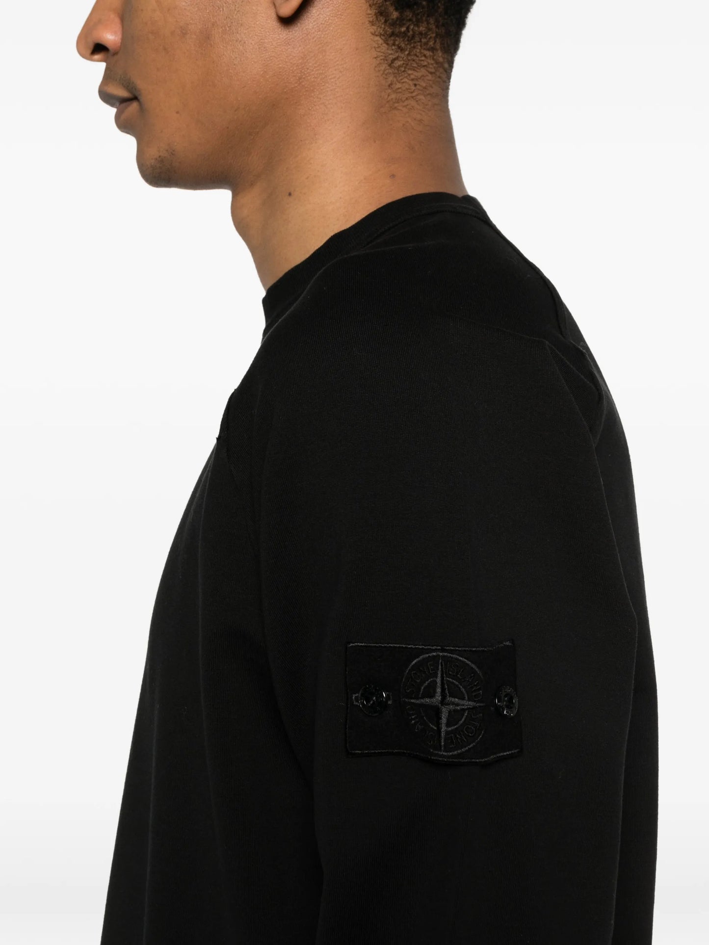 long-sleeved logo-patch sweatshirt