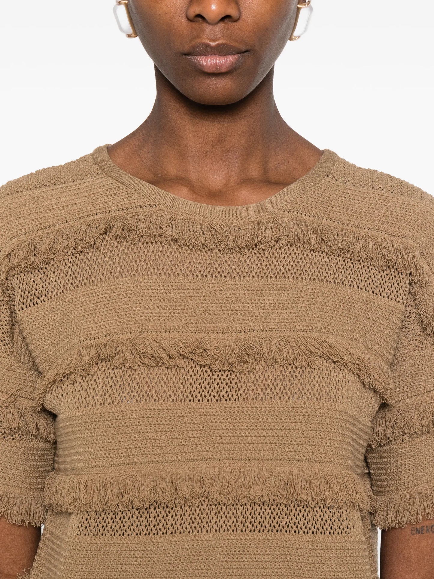 fringe-details T-shirt