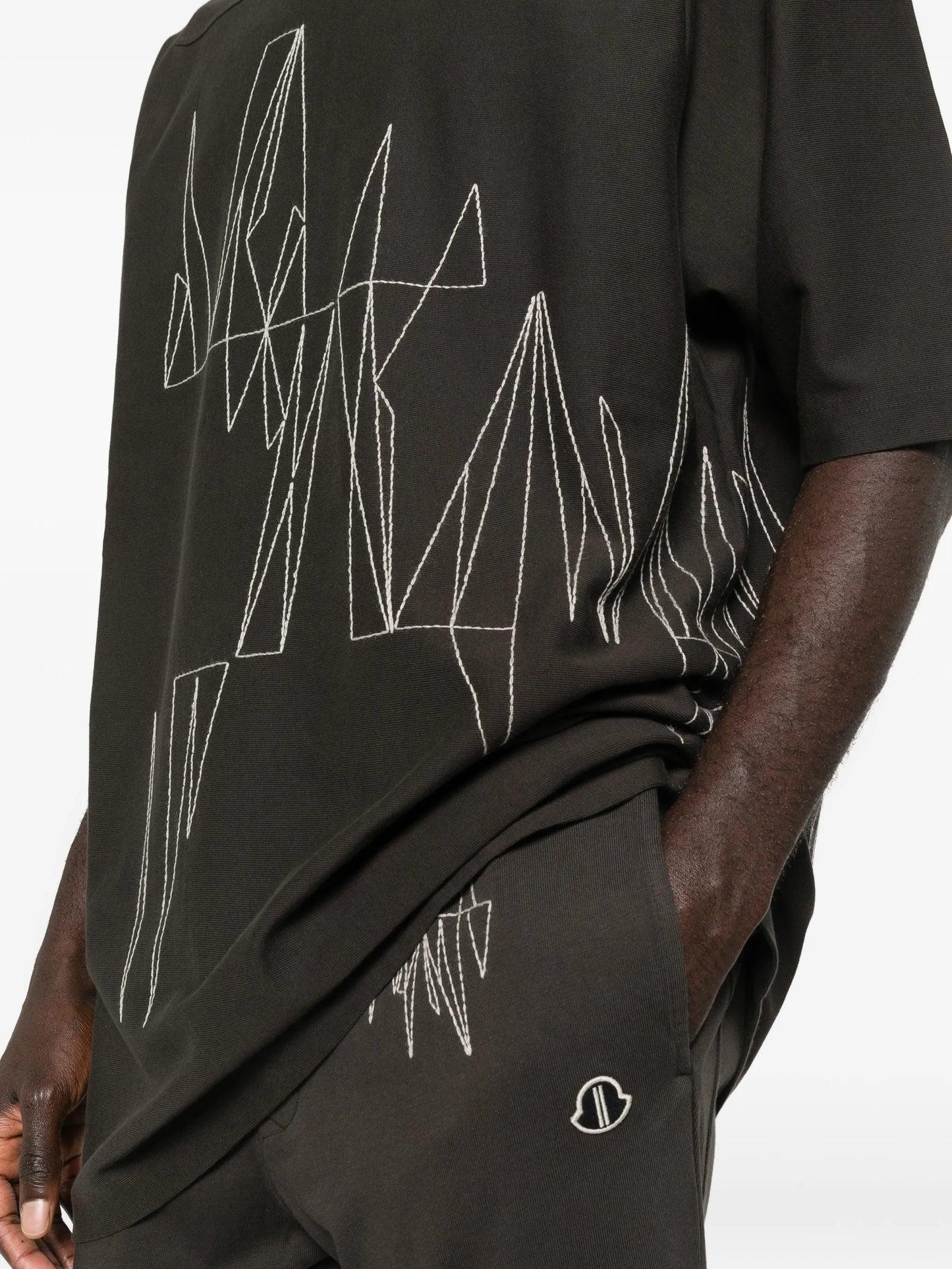 jumbo knit graphic T-shirt