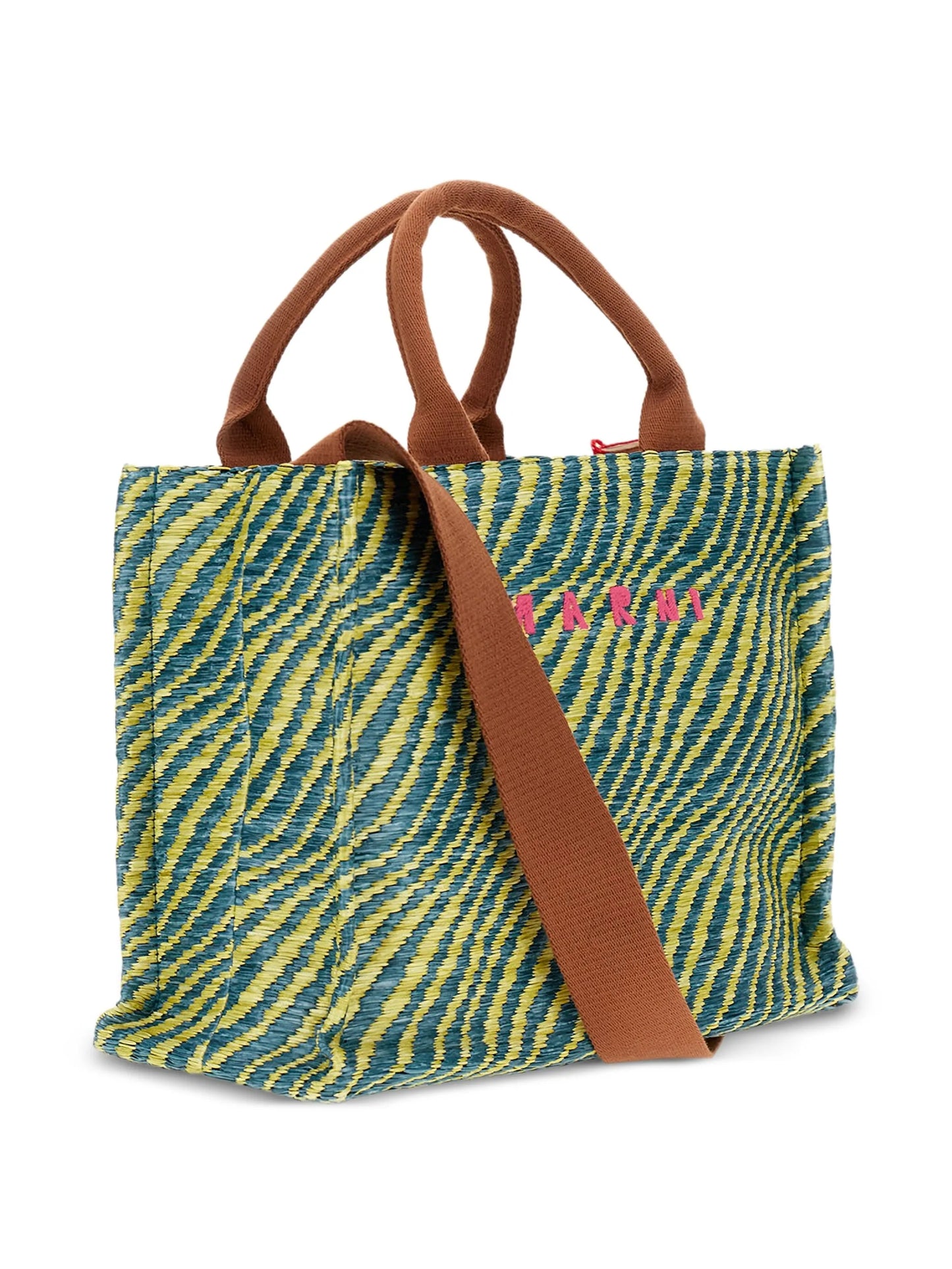 small wave-patterned tote bag