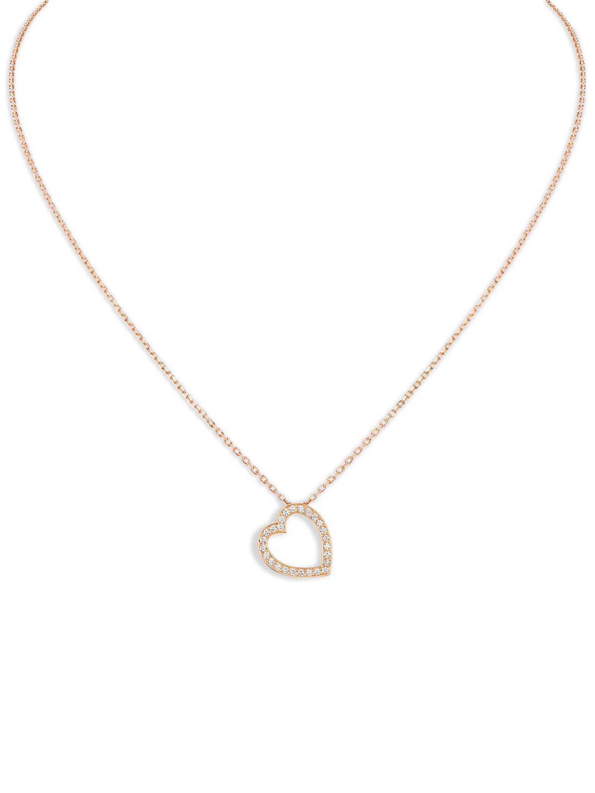 Antifer diamond heart pendant necklace
