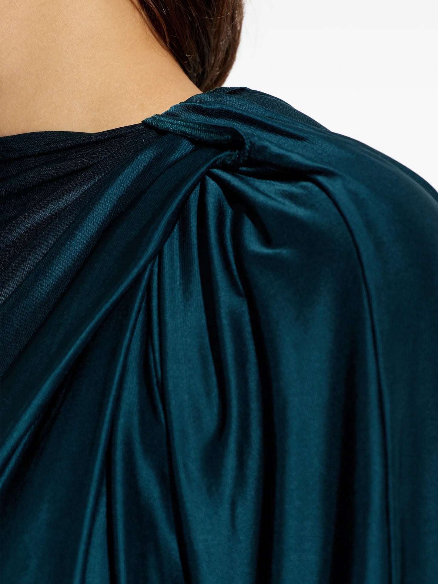 open-back long-sleeve blouse