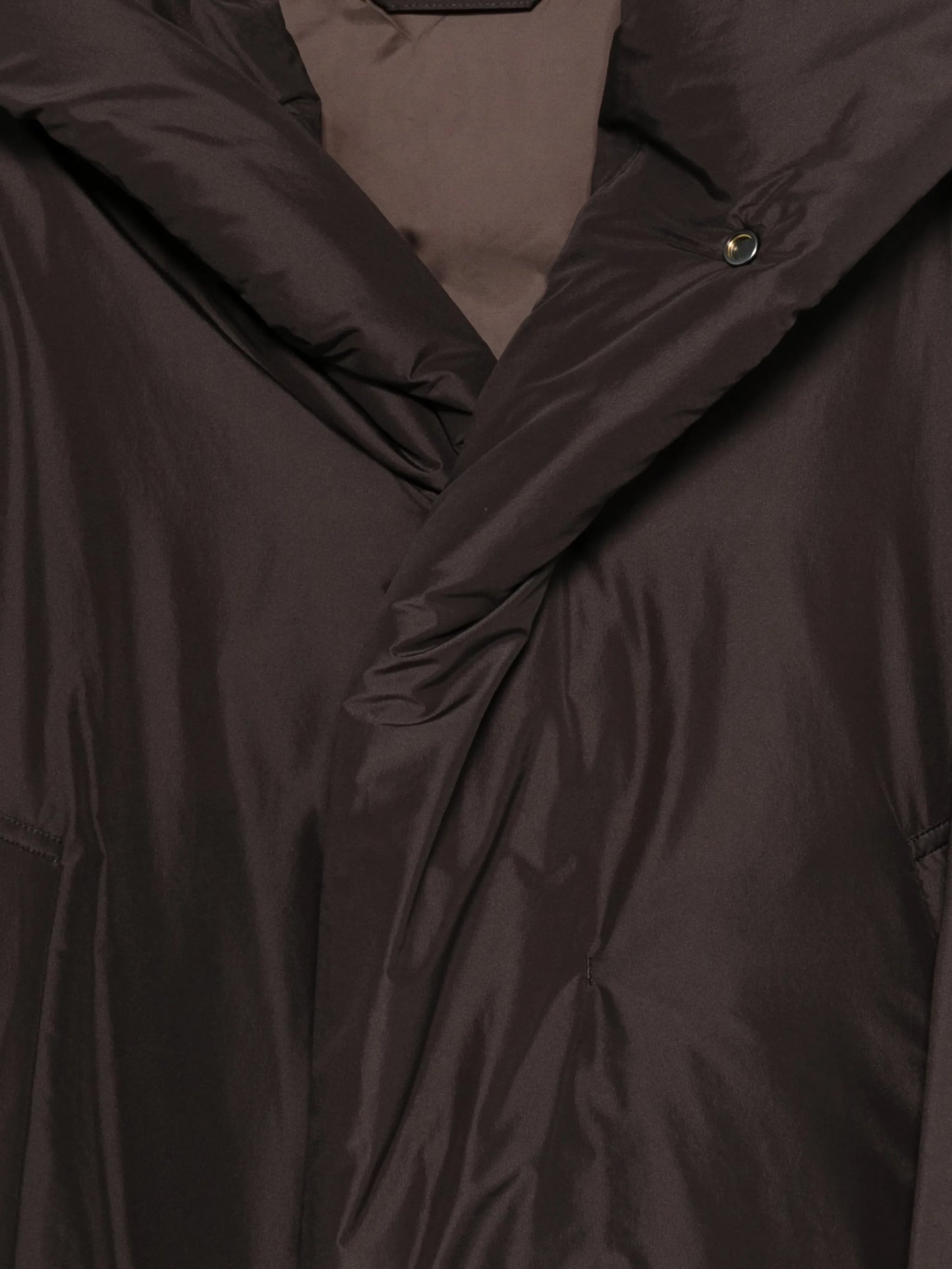 Duvet hooded coat