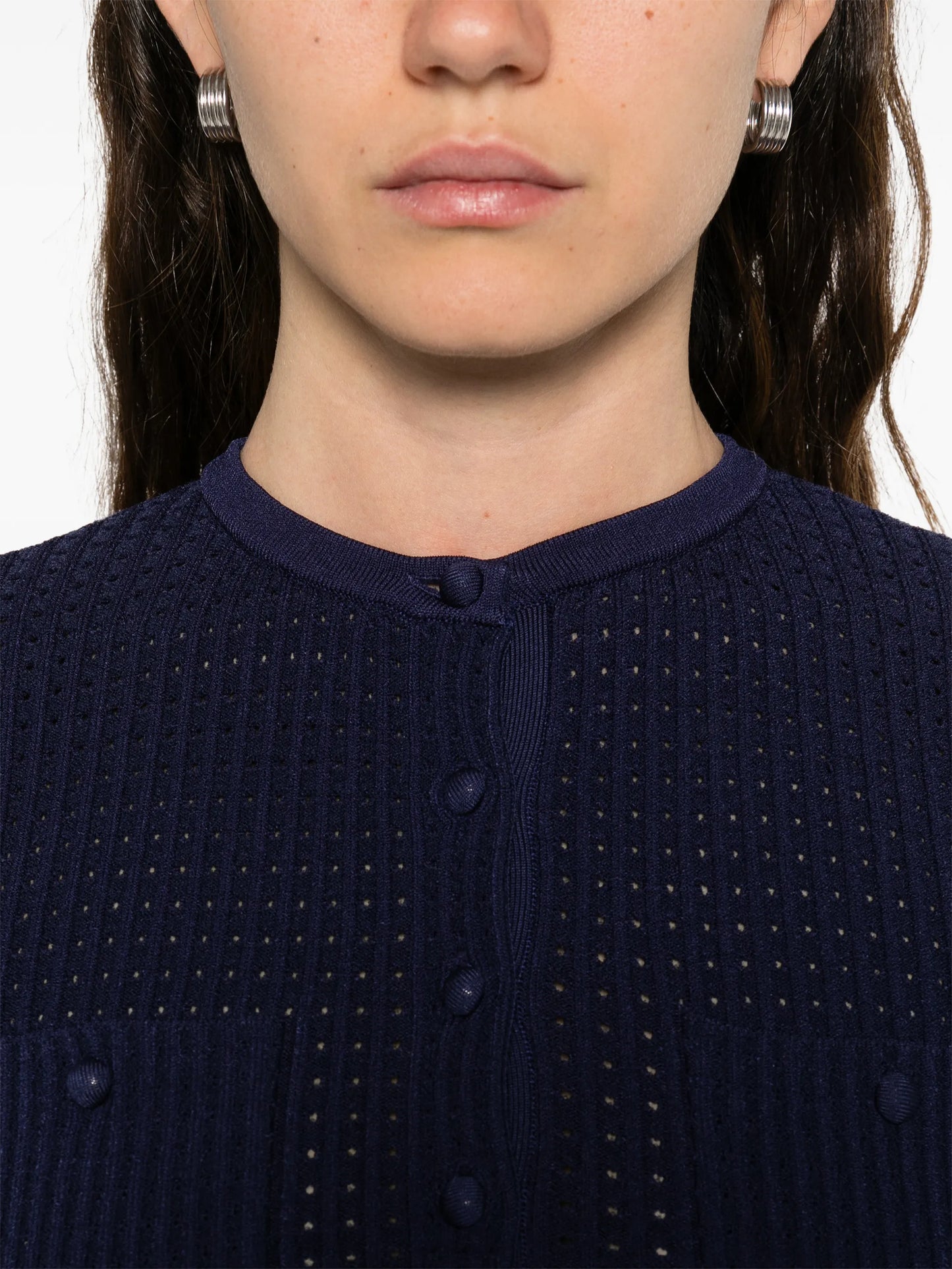 scalloped collar pocket mini dress