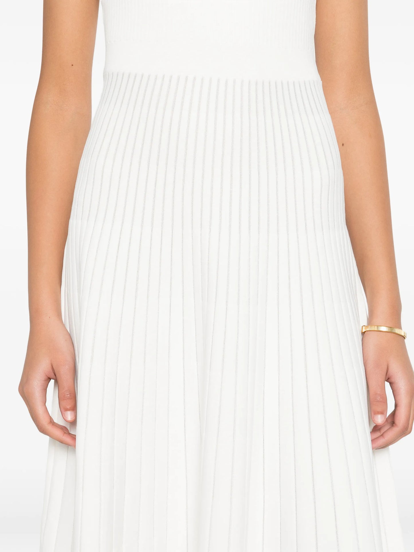 pleated A-line dress