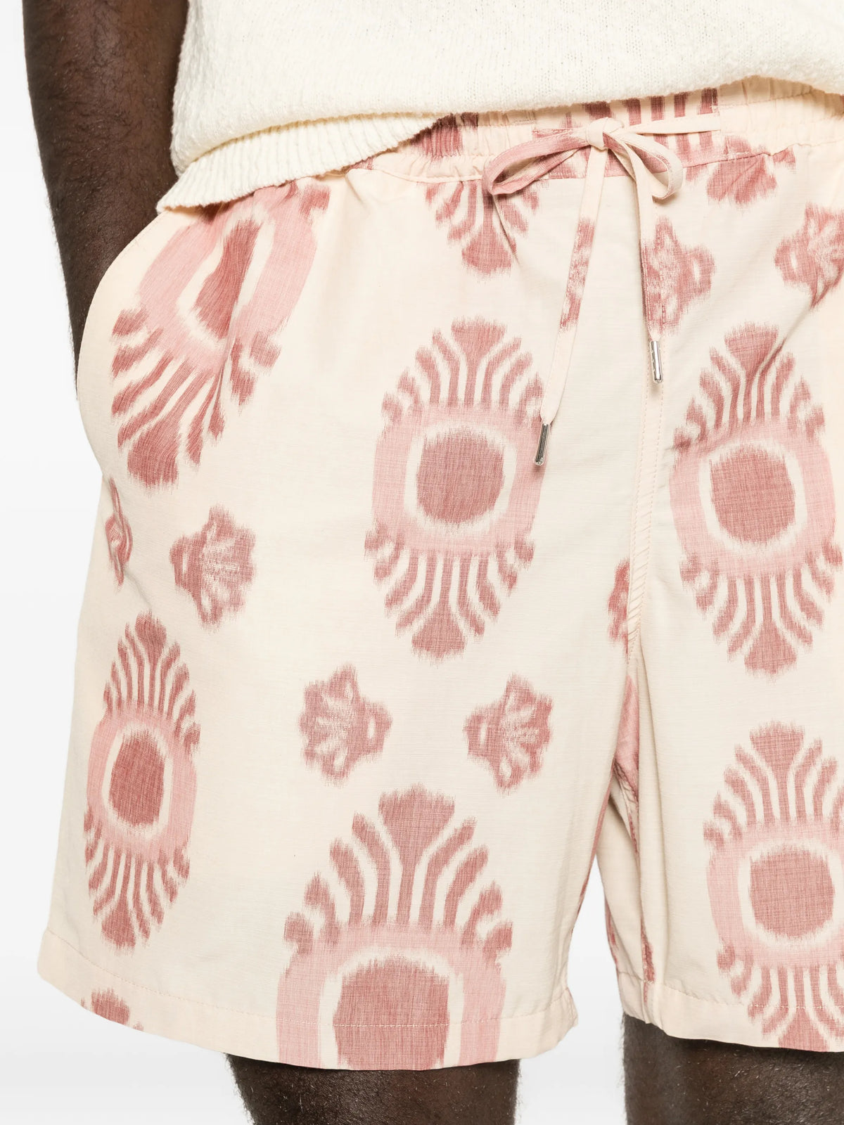 Volta patterned drawstring shorts