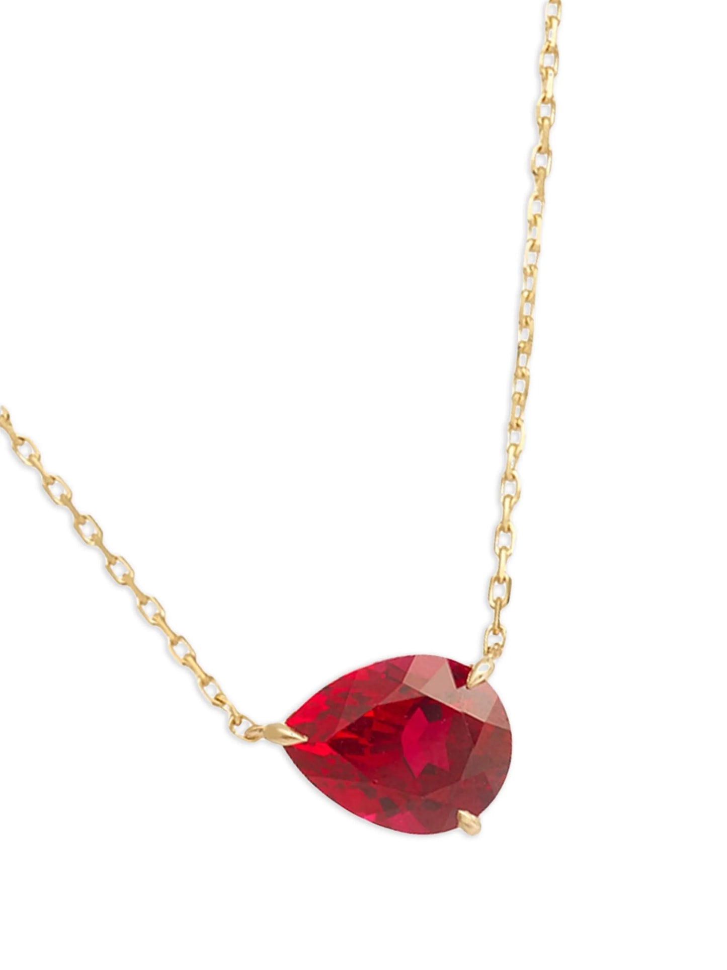 9CT yellow gold Iris ruby necklace