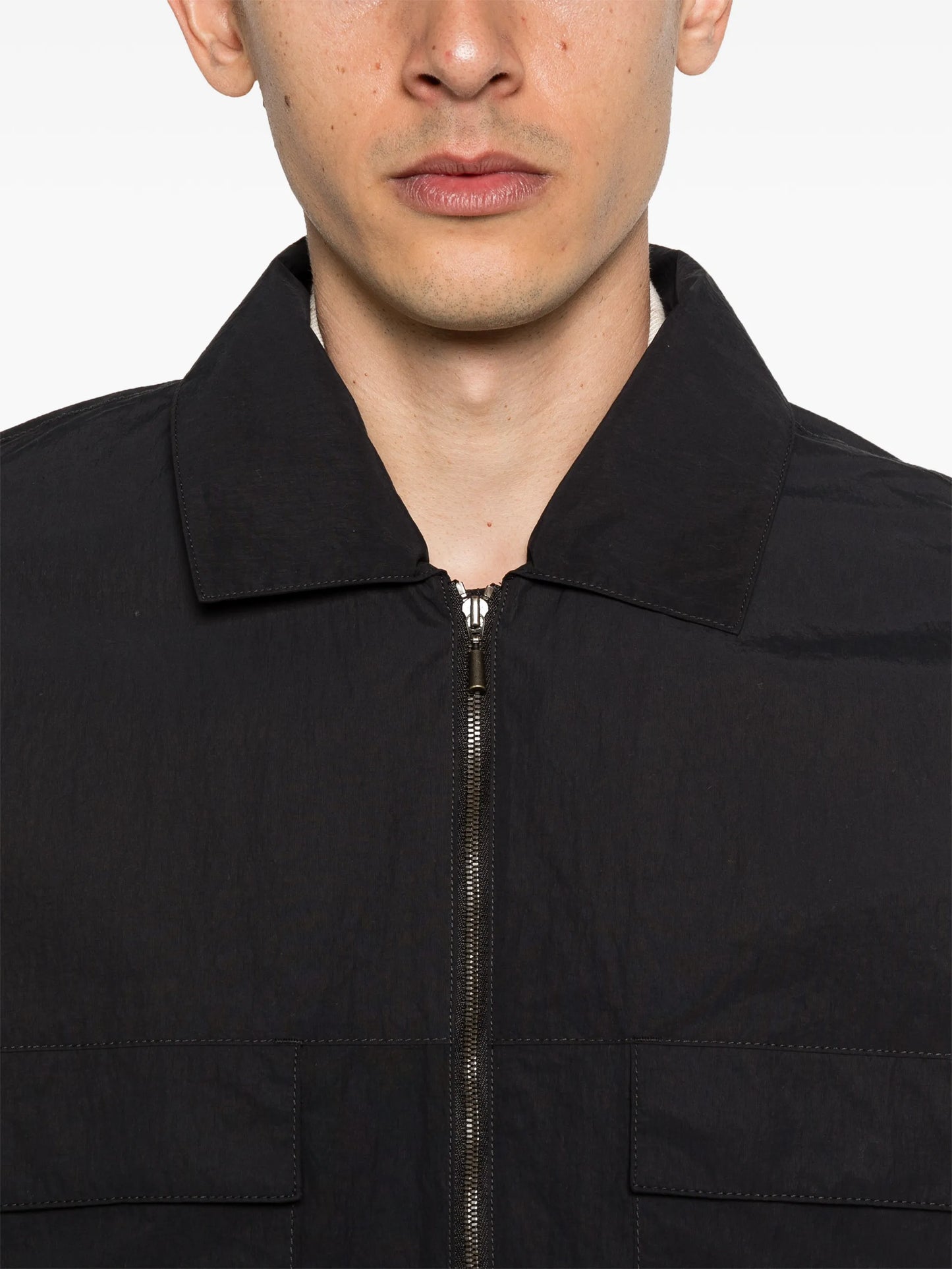 Embu patch pocket zip jacket