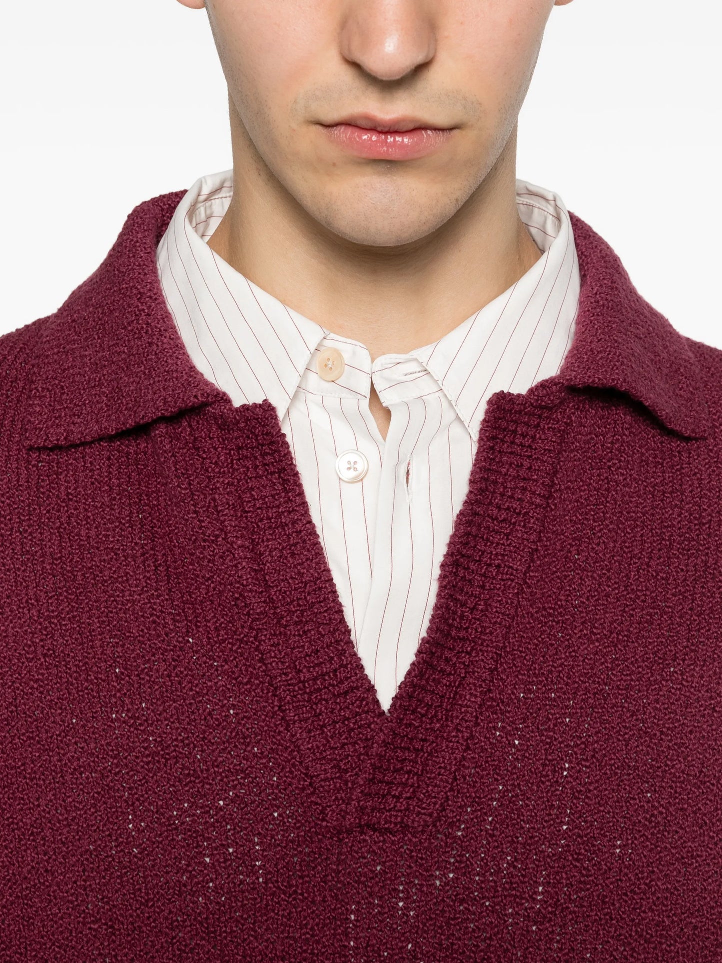 Marabou V-neck sweater