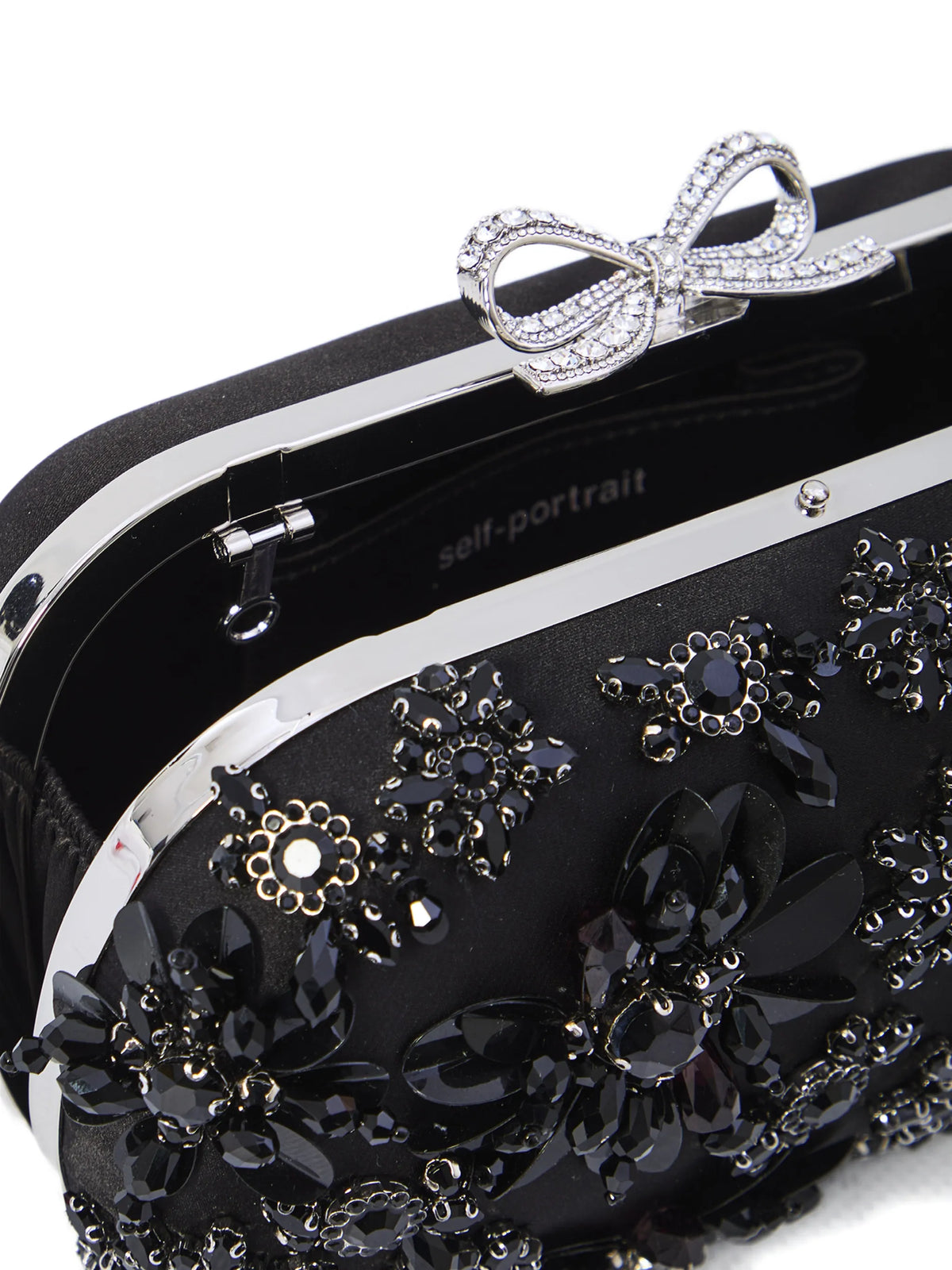 floral crystal clutch bag