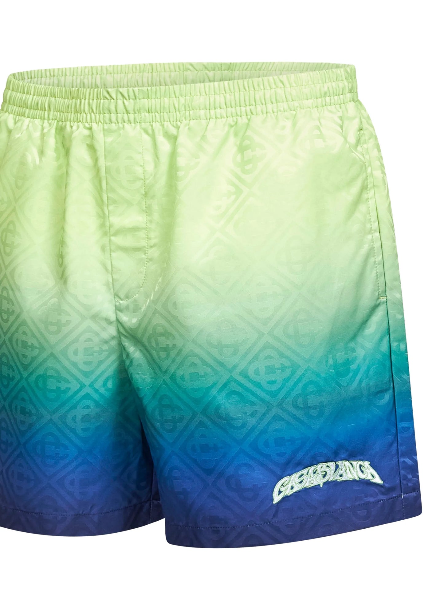 gradient logo-embroidered swim shorts