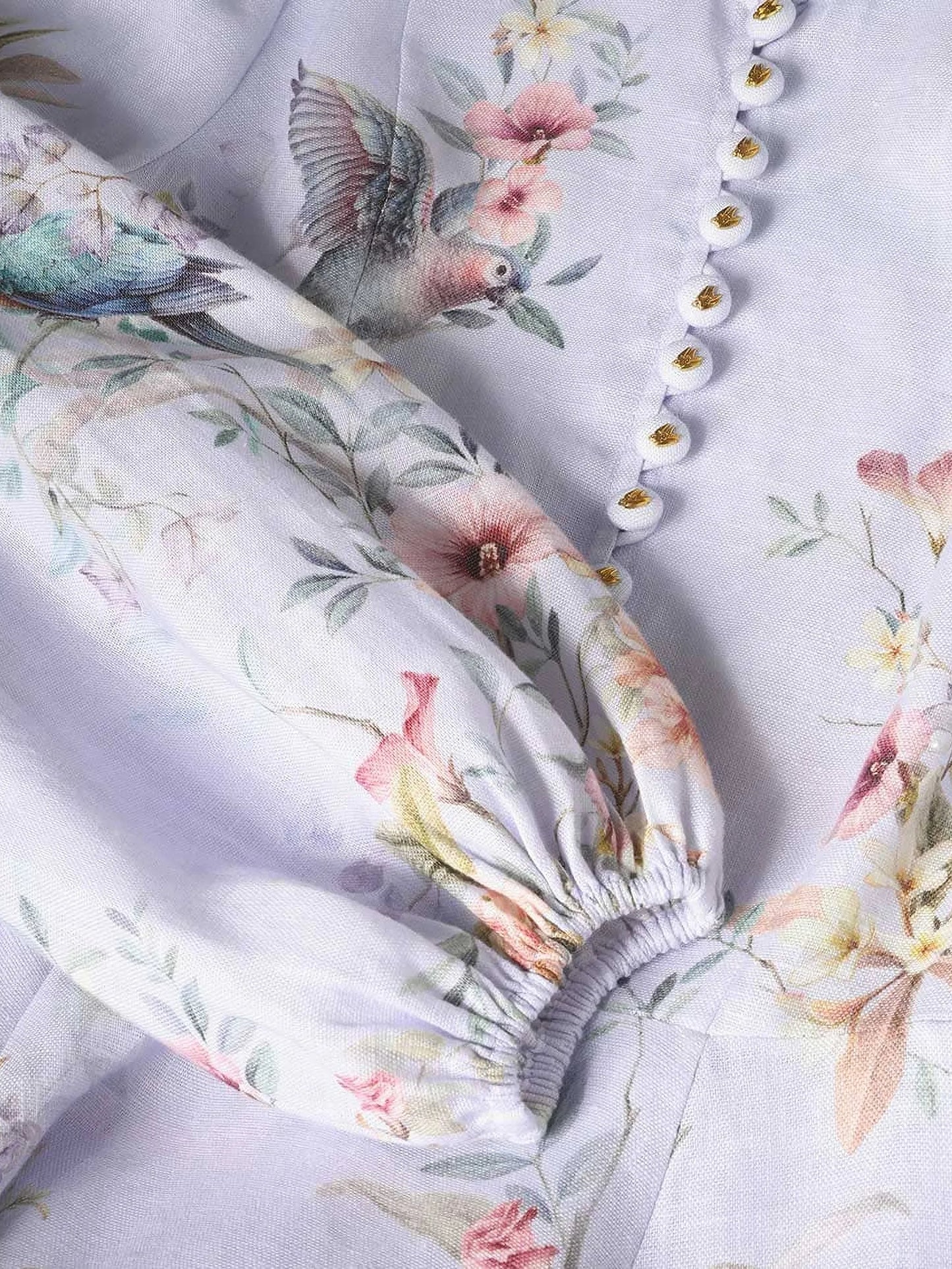 Rebellion button floral mini dress