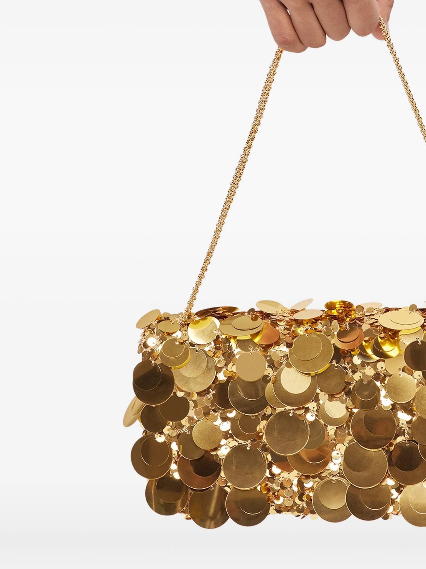 sequin-embroidered shoulder bag