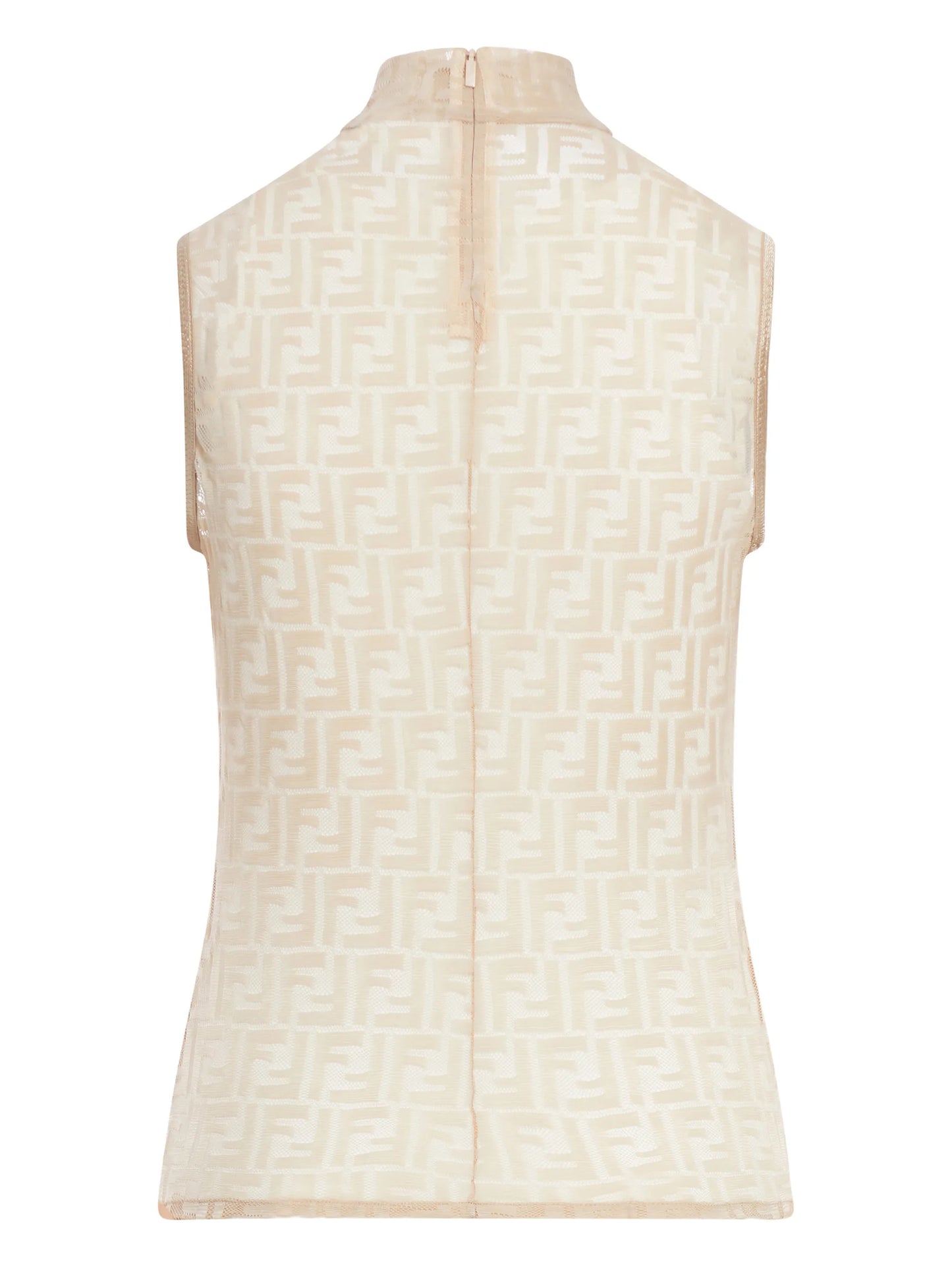 logo-pattern sleeveless top