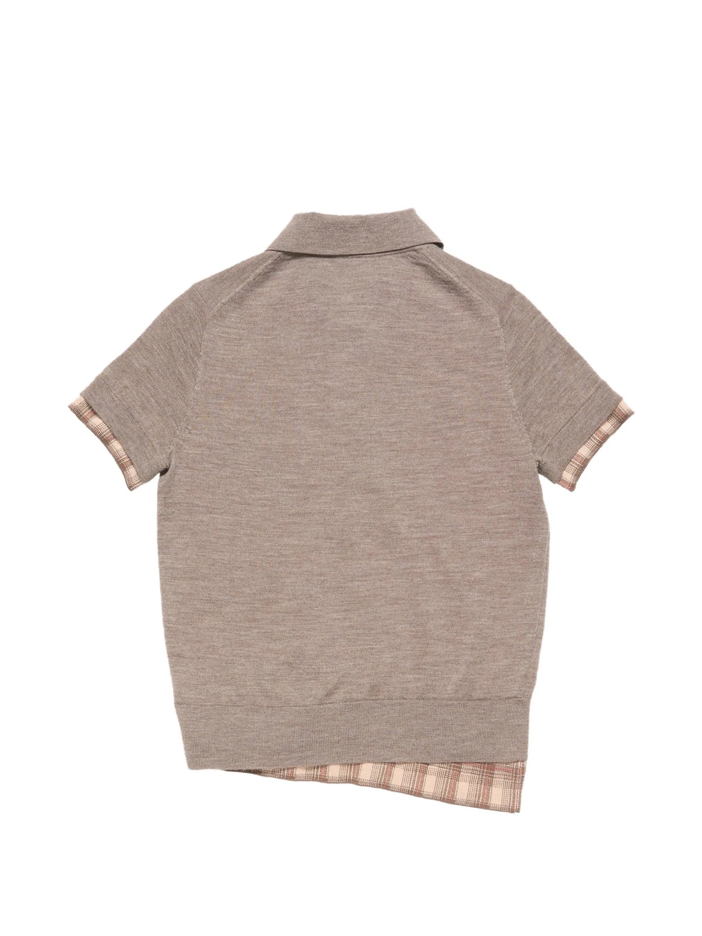 melange check polo shirt