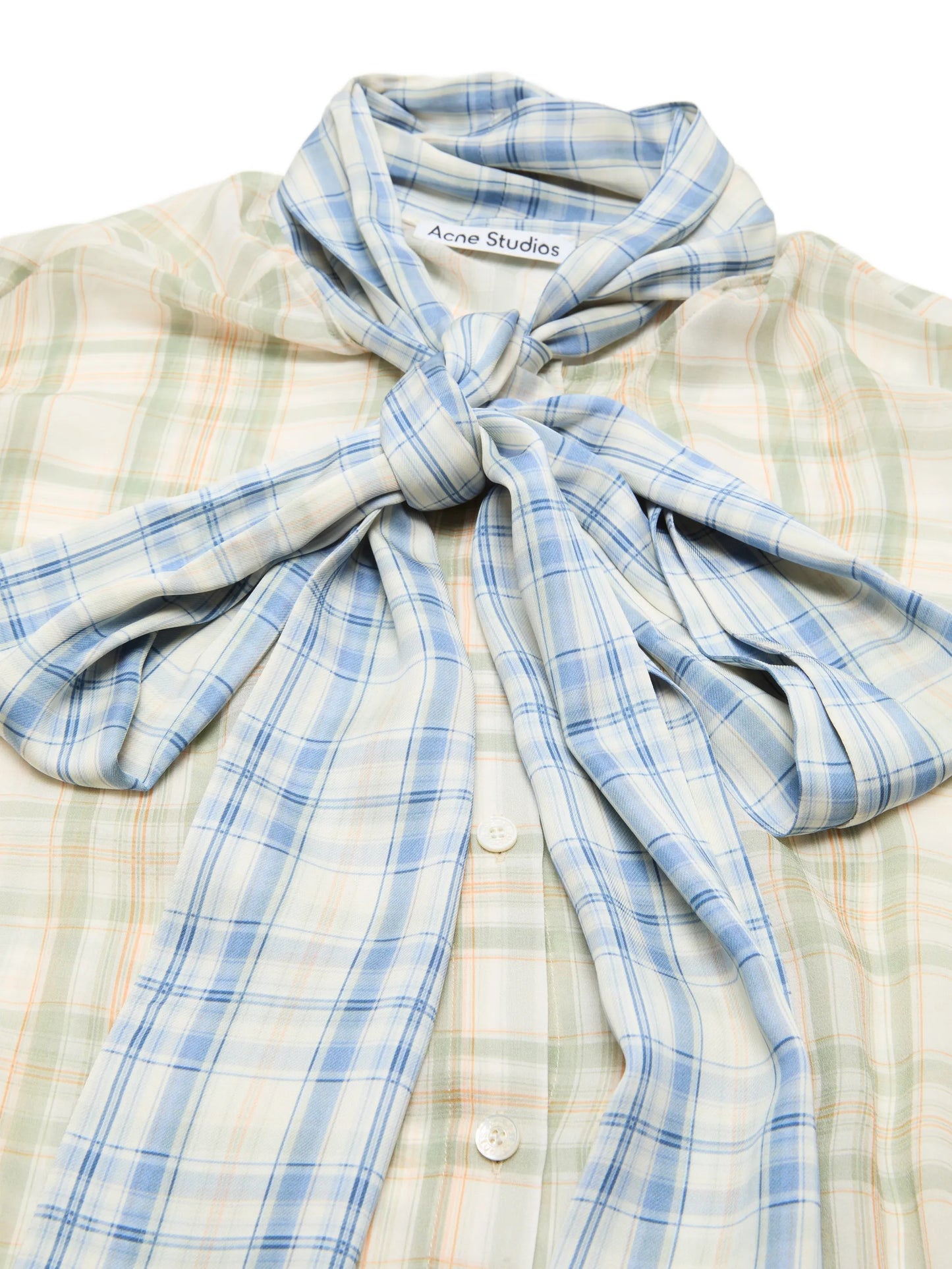 silk blouse with scarf