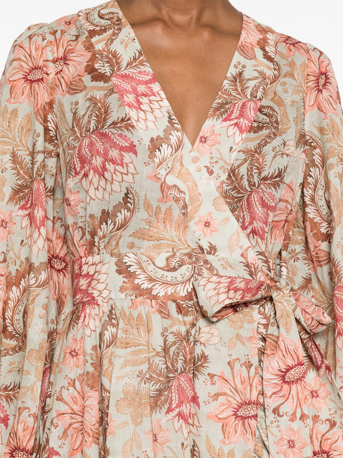 floral ruffled mini dress