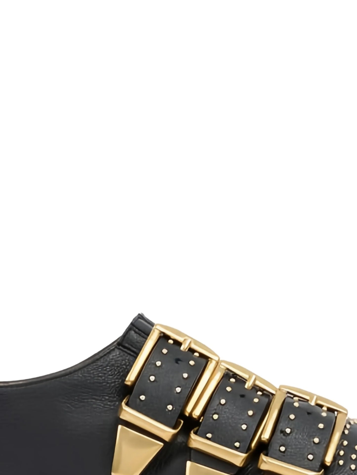 Susanna buckle-details studded flat pumps