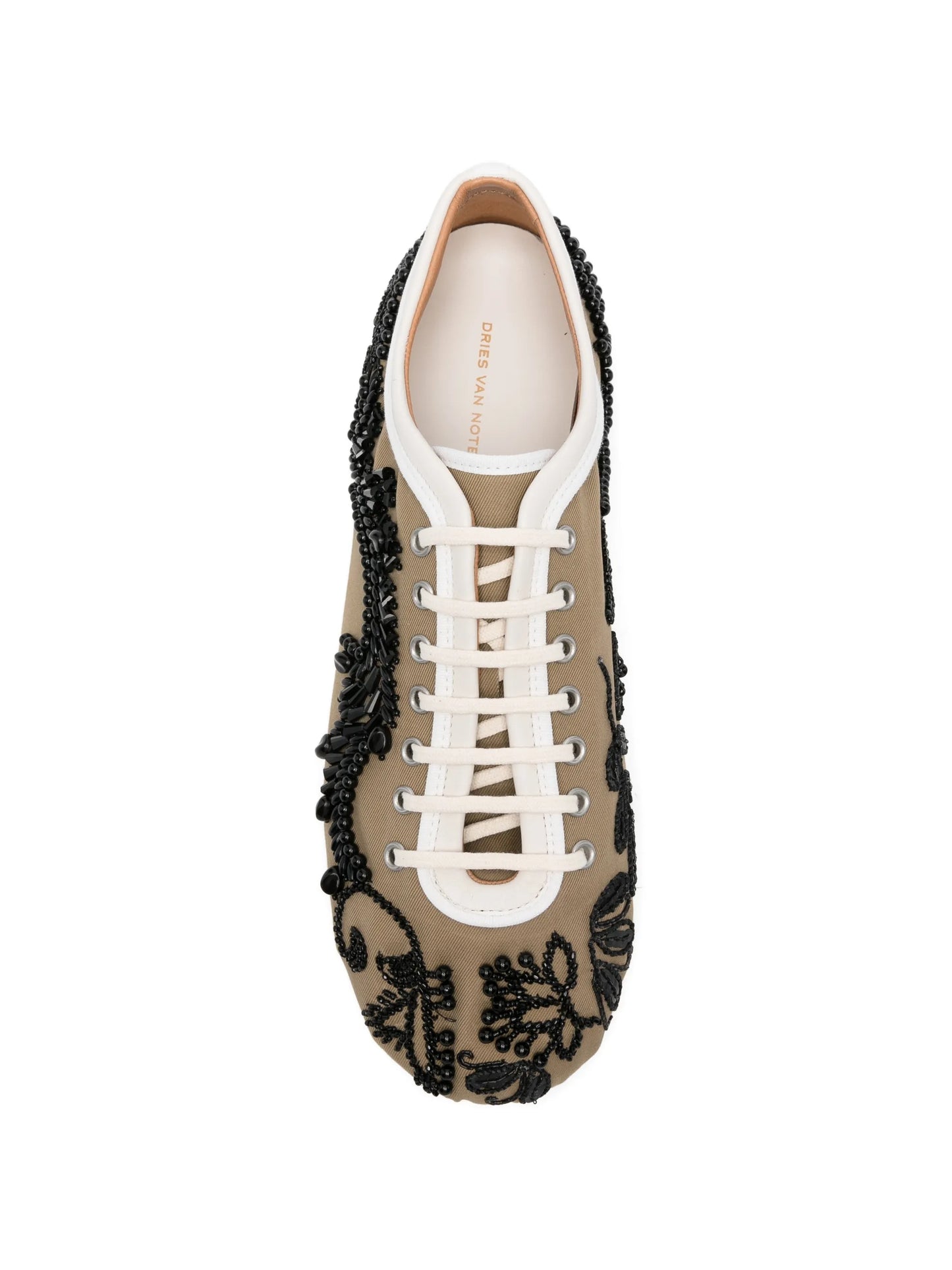 bead-embellished cotton sneakers