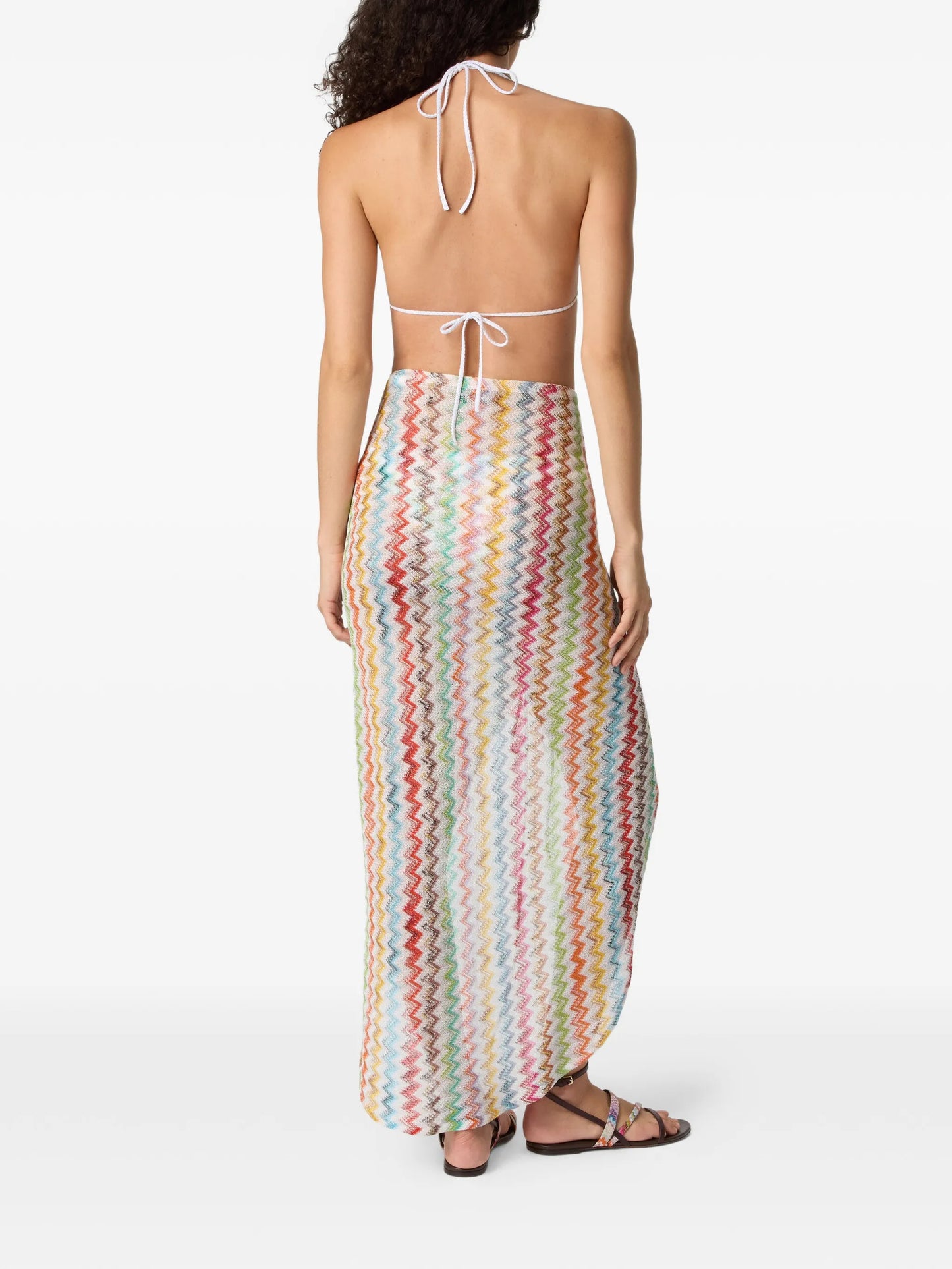 chevron-pattern beach skirt