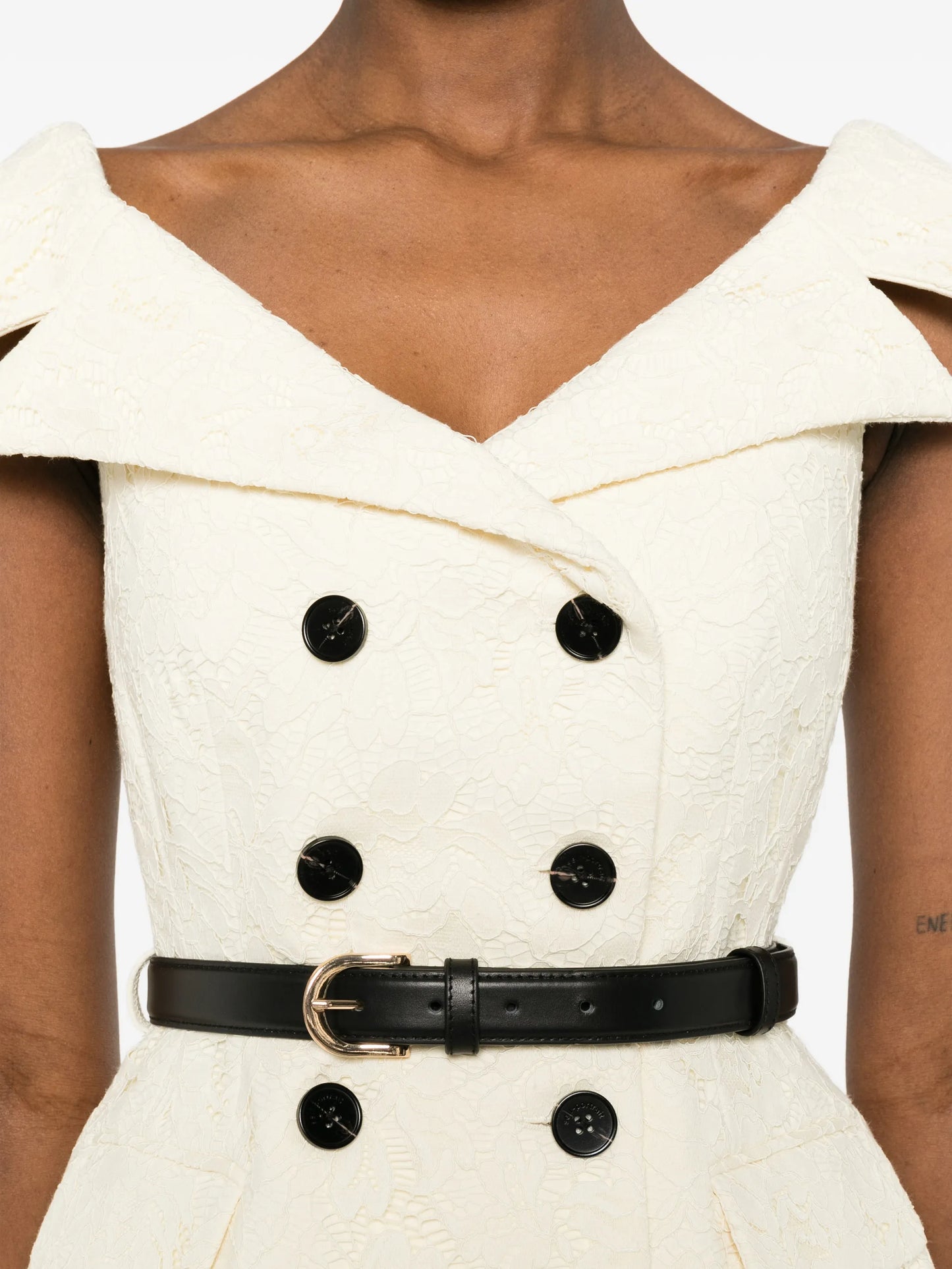 lace chiffon midi dress